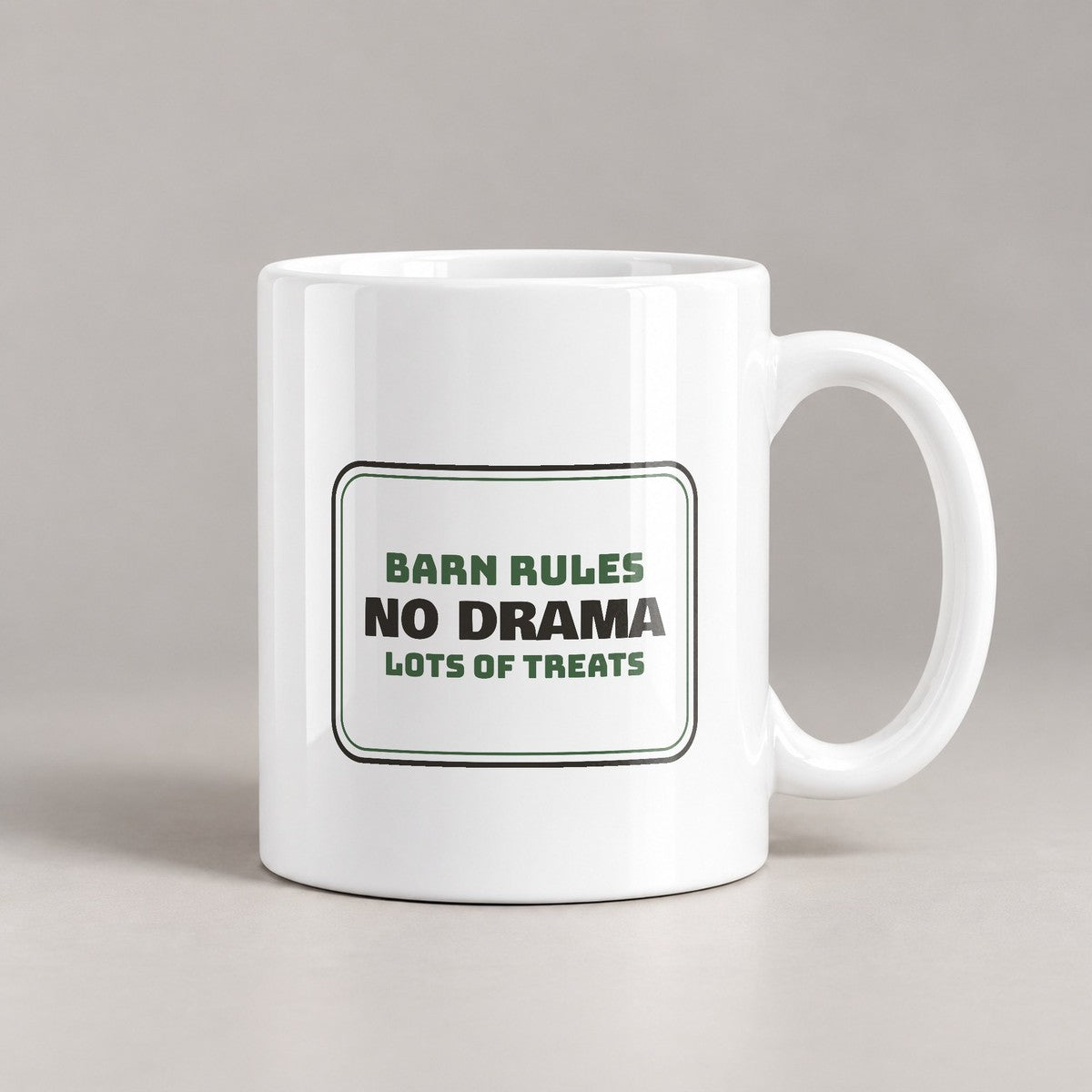 Barn Rules No Drama Coffee Mug For Horse Girls - photo 2