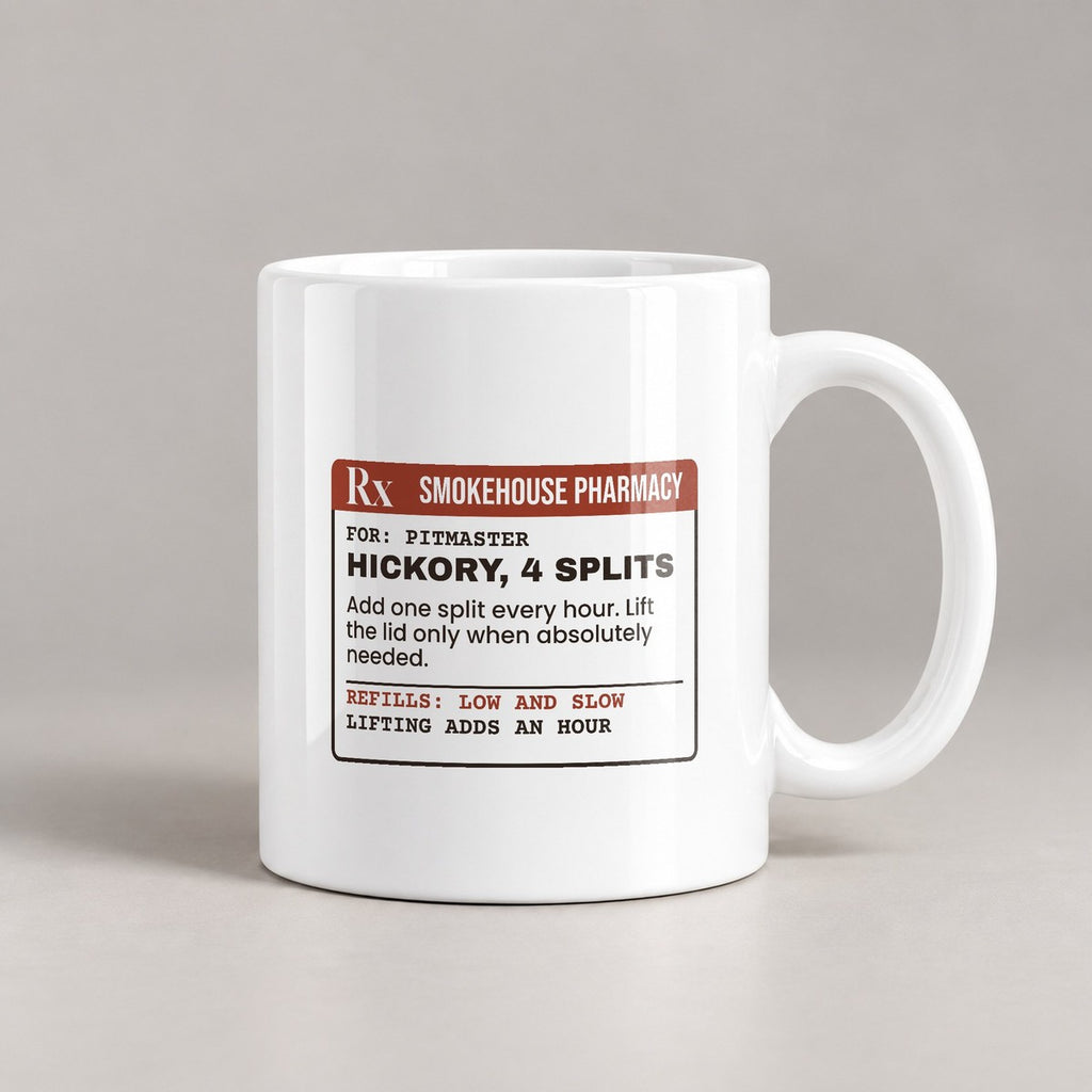 Funny BBQ Mug Hickory Four Splits Smoker Prescription For Grill Lovers - photo 3