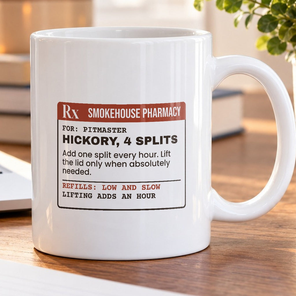 Funny BBQ Mug Hickory Four Splits Smoker Prescription For Grill Lovers - photo 5