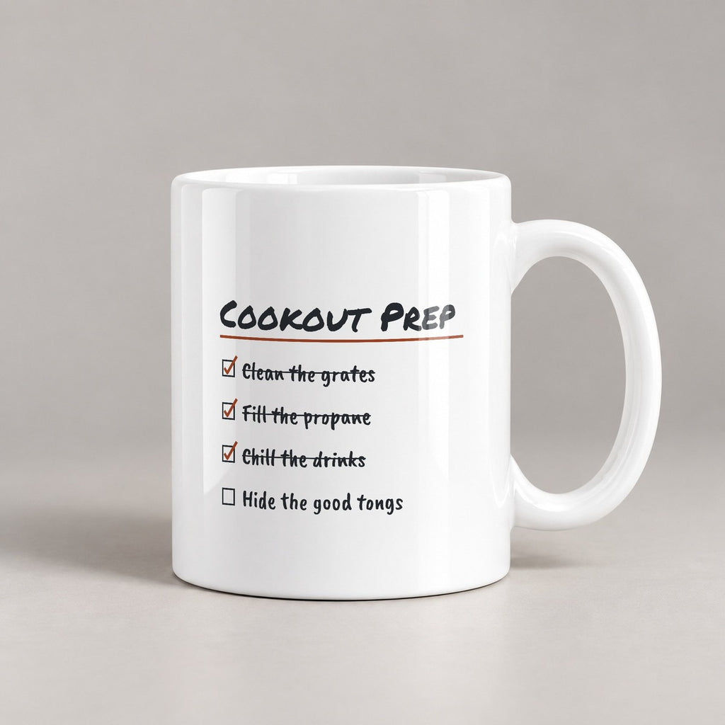 Funny BBQ Mug Hide The Good Tongs Cookout Checklist For Grill Lovers - photo 1