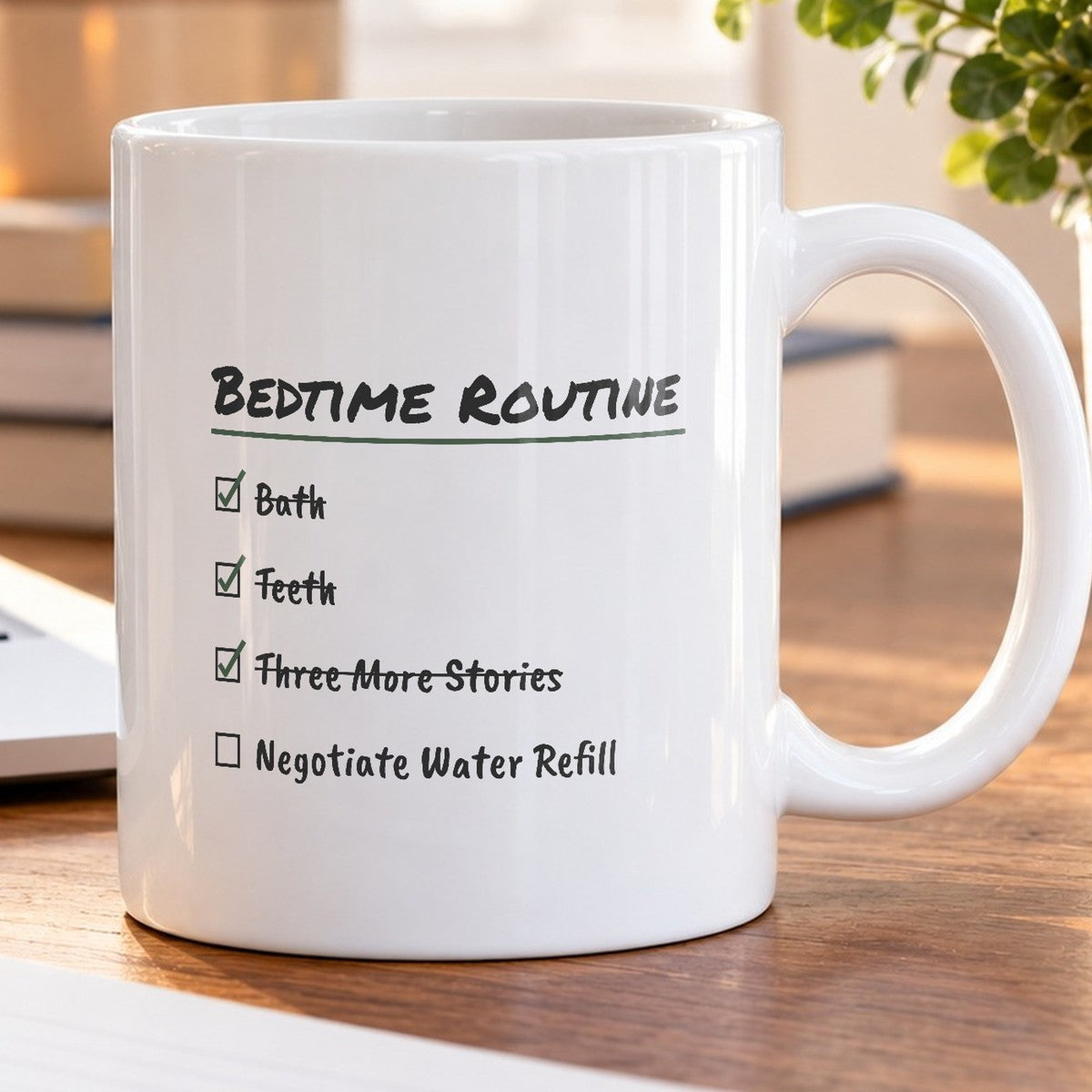 Funny Mom Checklist Coffee Mug Bedtime Negotiation For Wife - photo 5