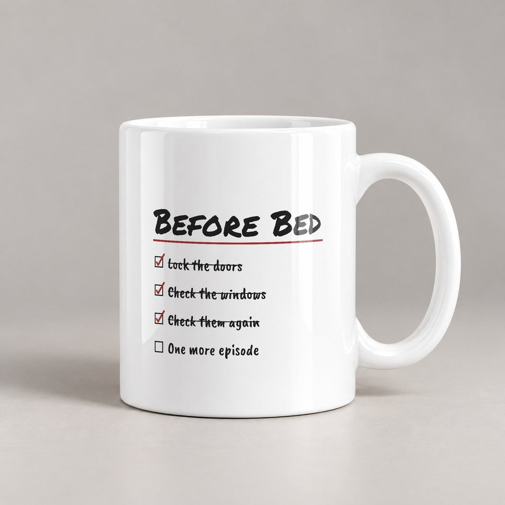 Funny True Crime Coffee Mug Before Bed One More Episode Checklist - photo 3