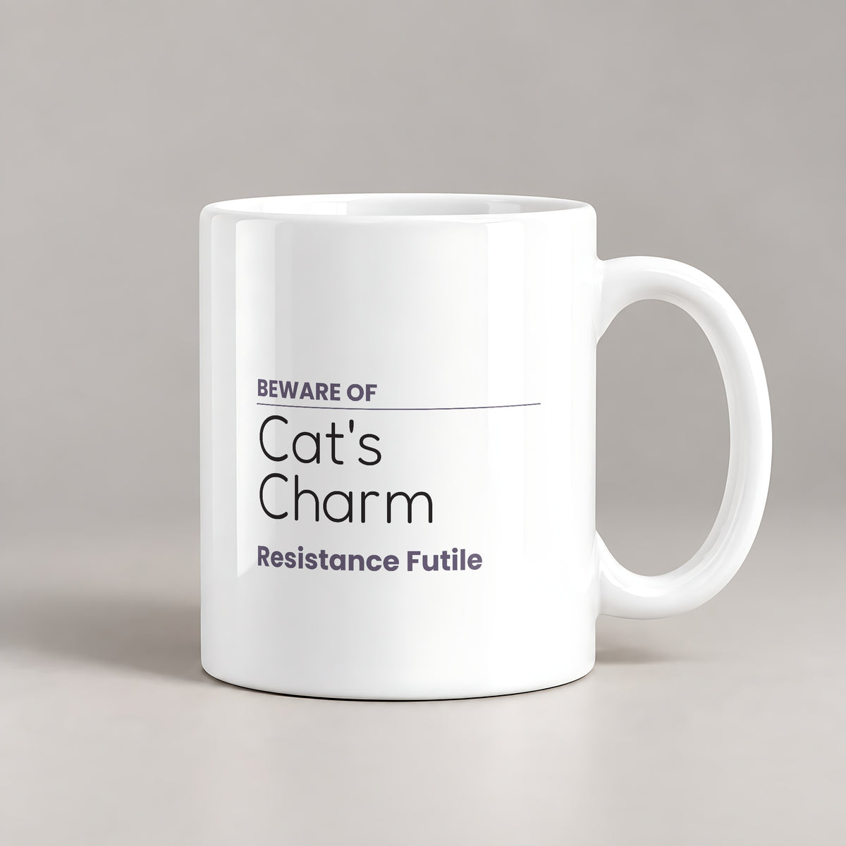 Funny Cat Coffee Mug Beware Of Cat's Charm For Cat Lovers - photo 3