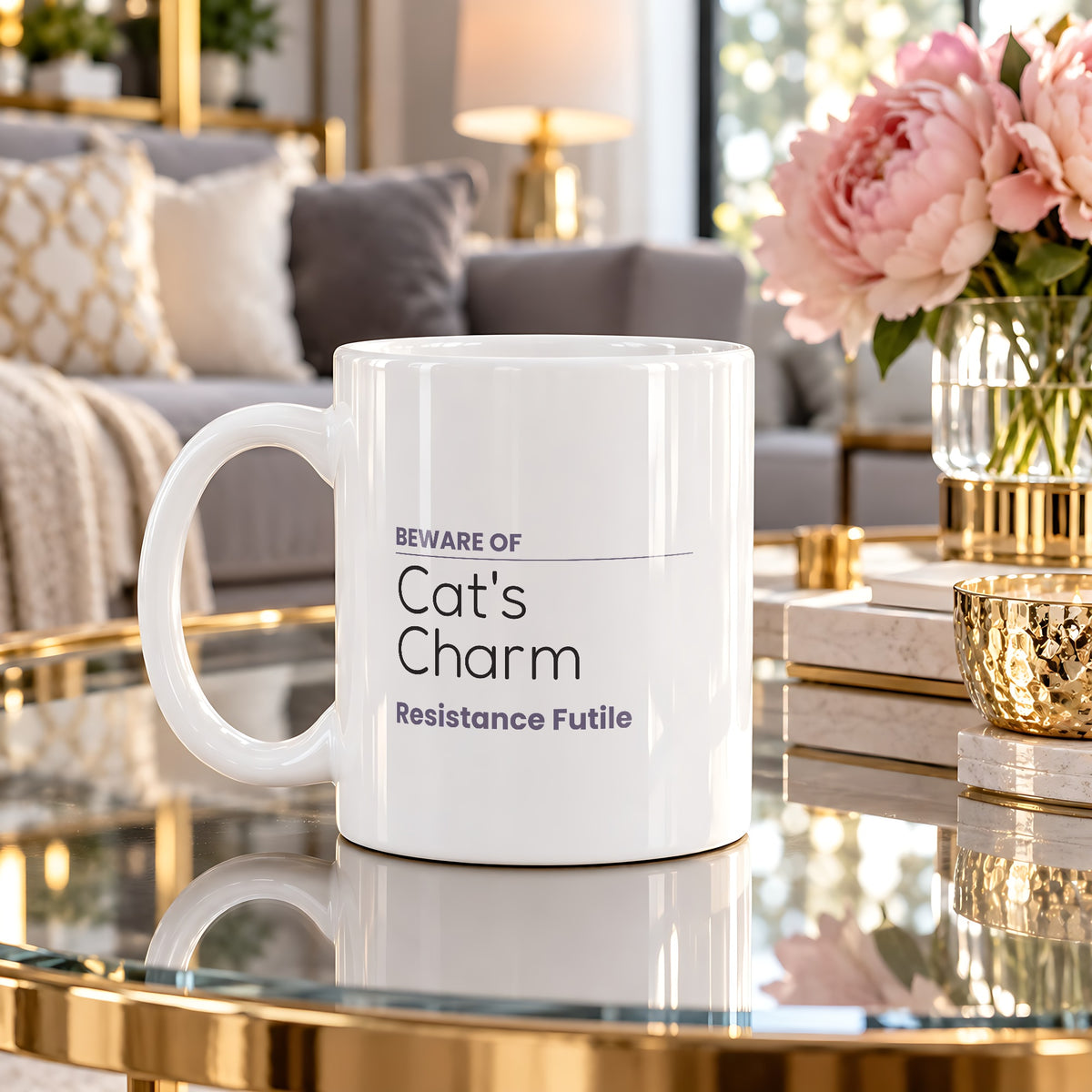 Funny Cat Coffee Mug Beware Of Cat's Charm For Cat Lovers - photo 4
