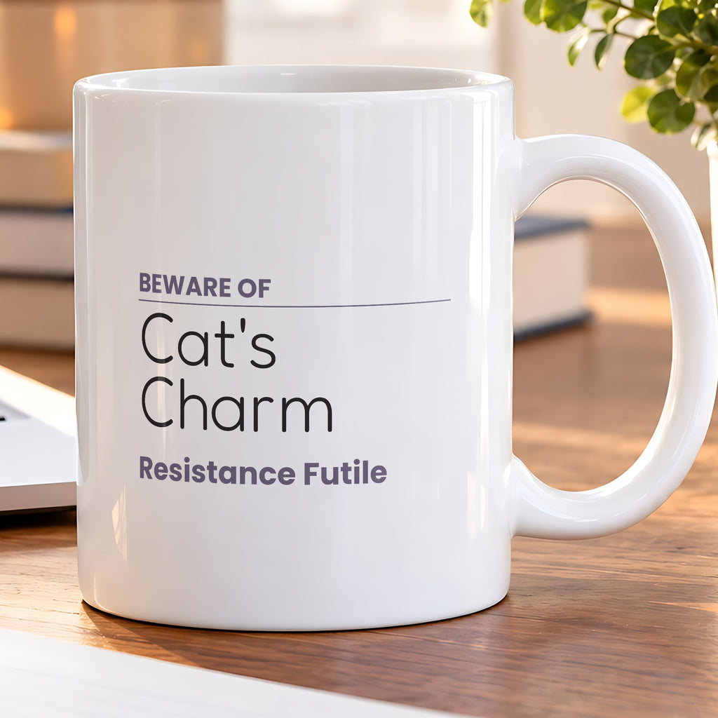 Funny Cat Coffee Mug Beware Of Cat's Charm For Cat Lovers - photo 5