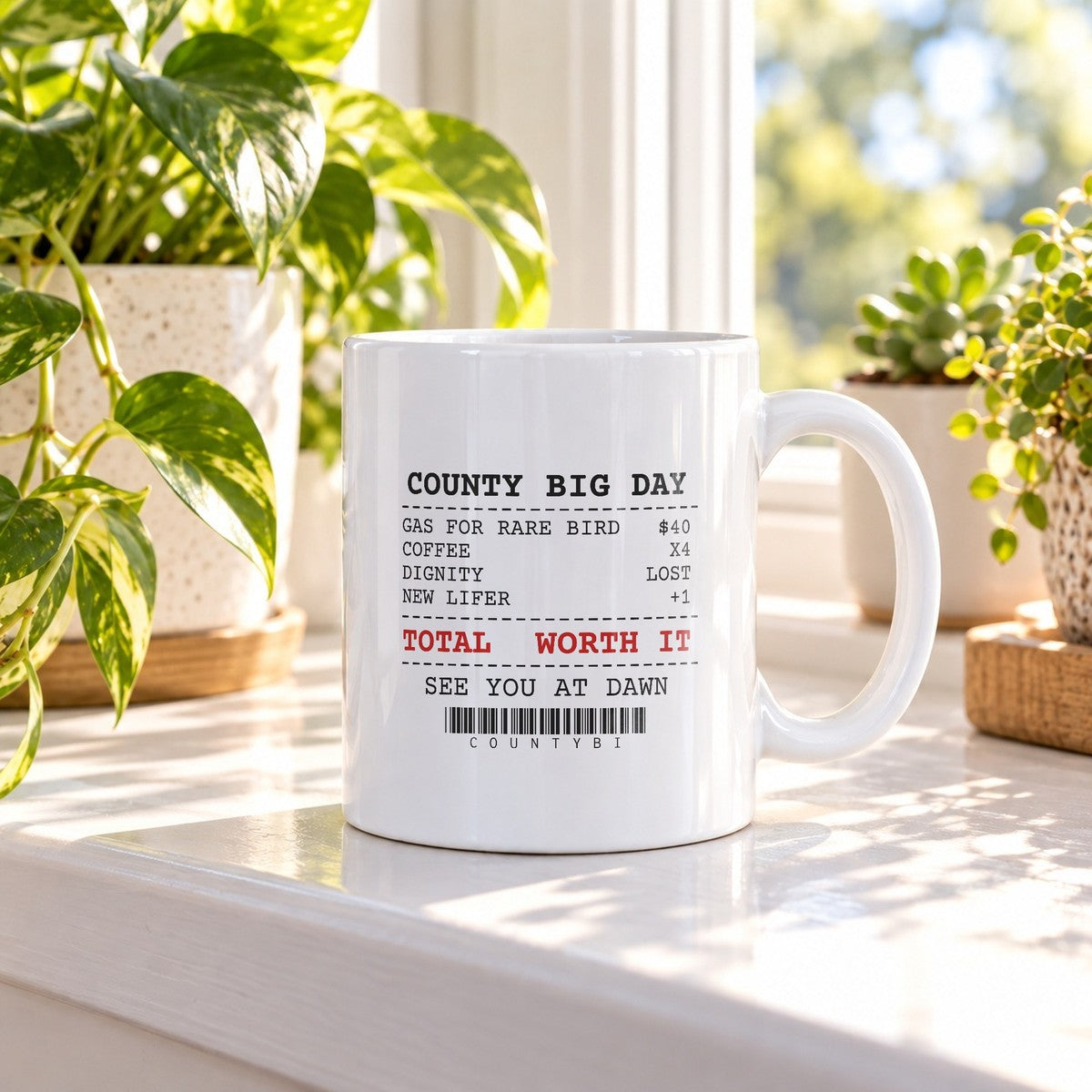 Birdwatching Coffee Mug Big Day Receipt Worth It - photo 1