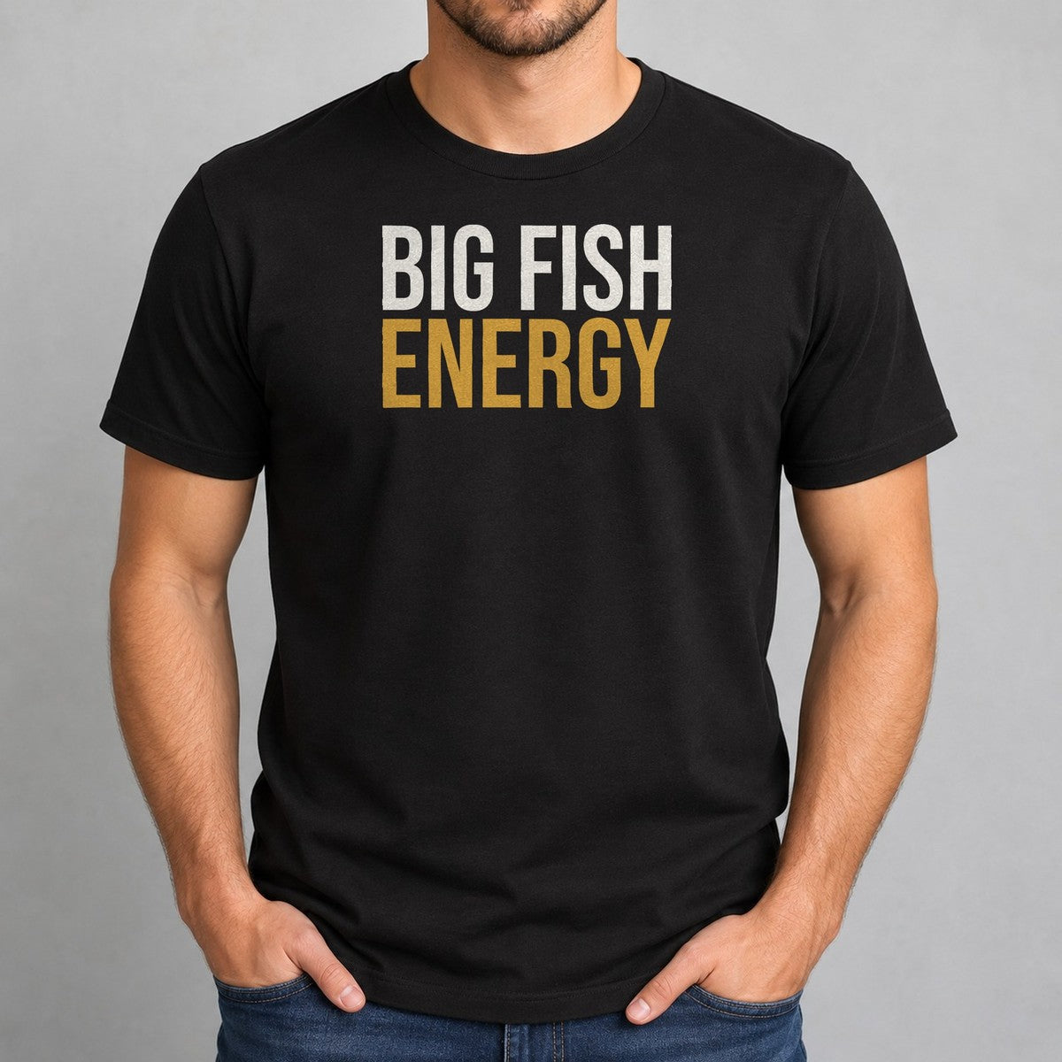 Funny Fishing Shirt Big Fish Energy For Men Women - photo 2