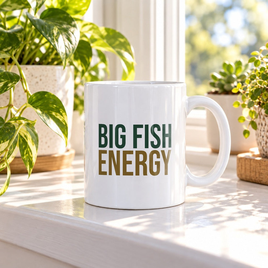 Funny Fishing Coffee Mug Big Fish Energy For Dad - photo 3