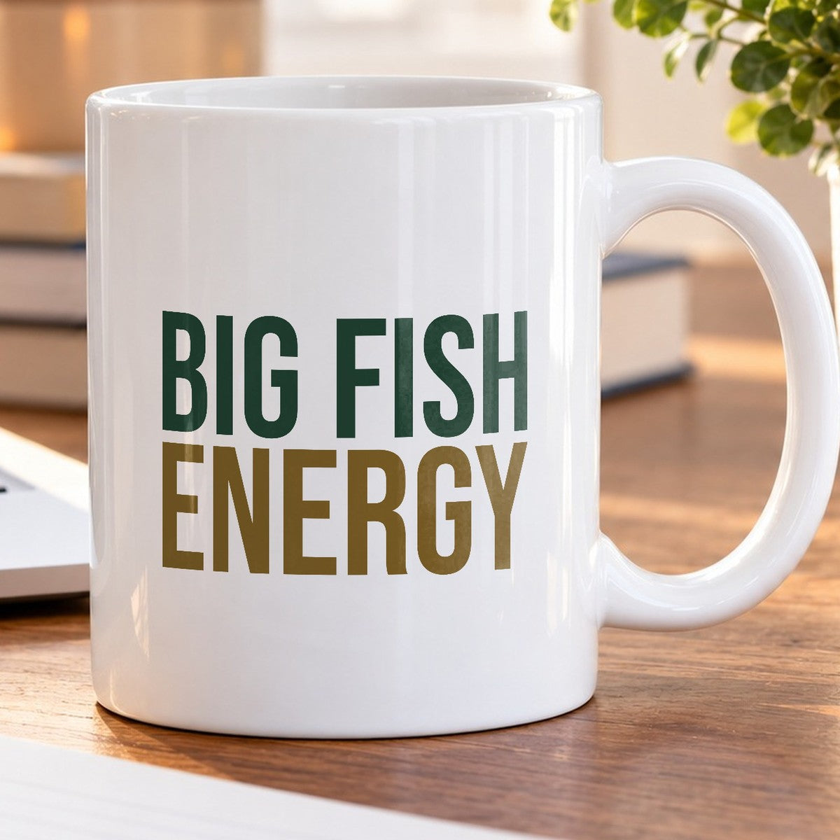 Funny Fishing Coffee Mug Big Fish Energy For Dad - photo 5