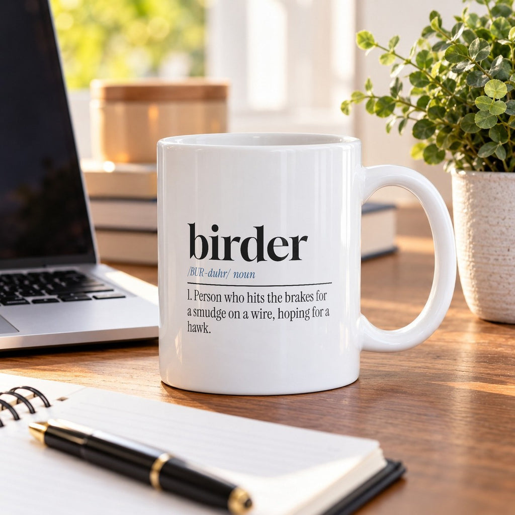Bird Watcher Coffee Mug Will Brake For Hawks - photo 1