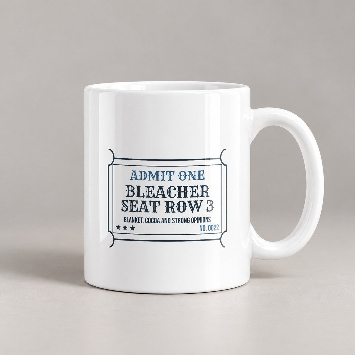 Funny Football Dad Coffee Mug Bleacher Seat Row 3 Ticket - photo 1