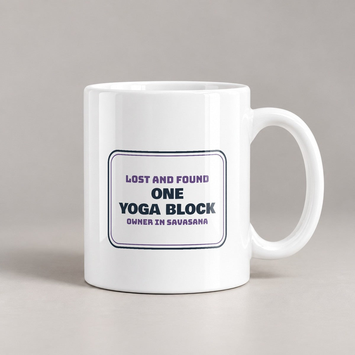 Yoga Coffee Mug Lost And Found Yoga Block Studio Sign - photo 3