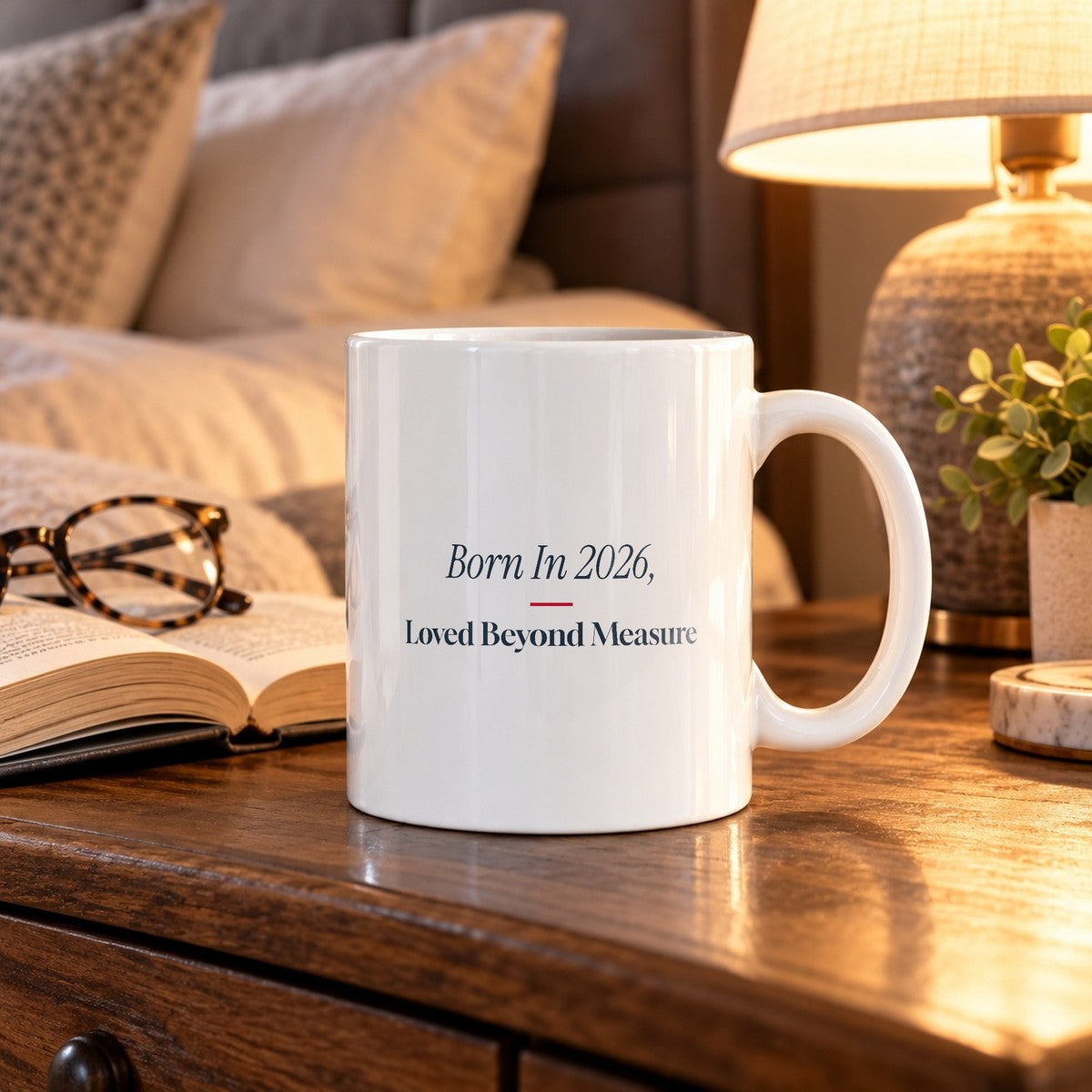 Christmas Coffee Mug Born In 2026 Loved Beyond Measure Baby Keepsake - photo 3