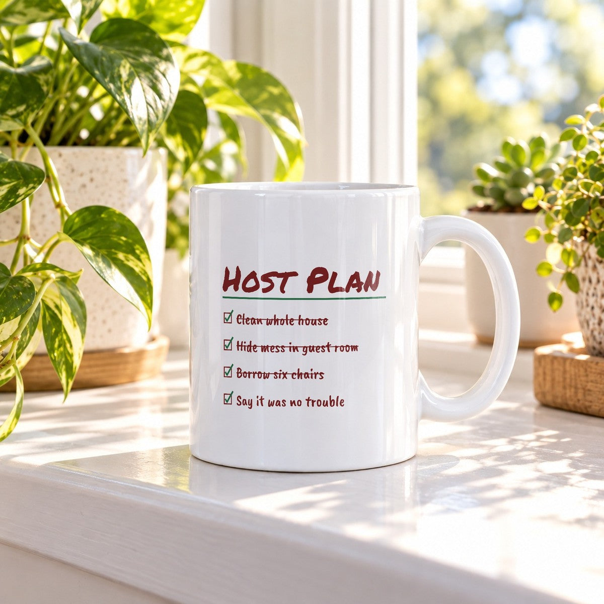 Funny Christmas Host Coffee Mug Borrow Six Chairs Checklist - photo 2