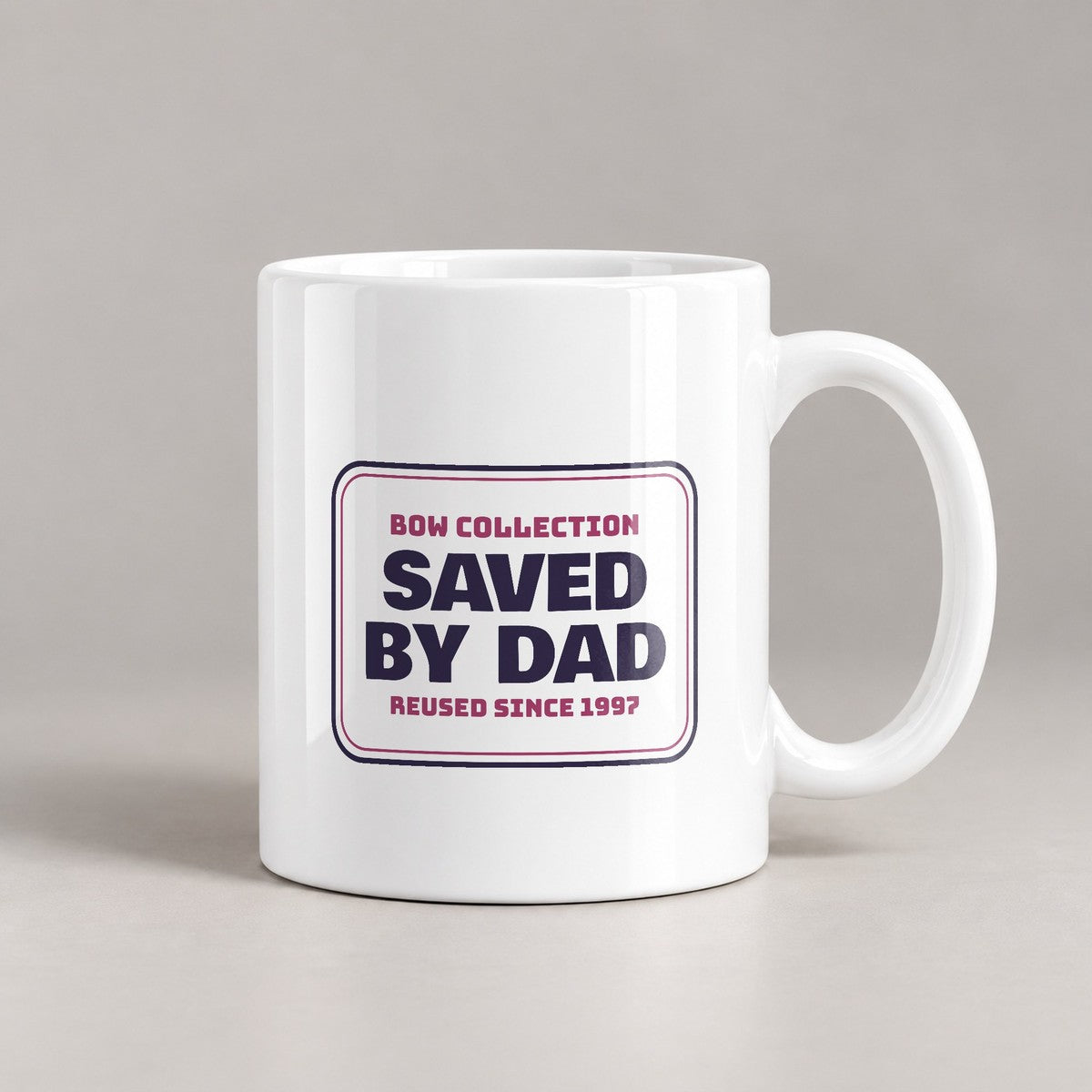 Funny Christmas Dad Coffee Mug Bow Collection Saved By Dad - photo 2