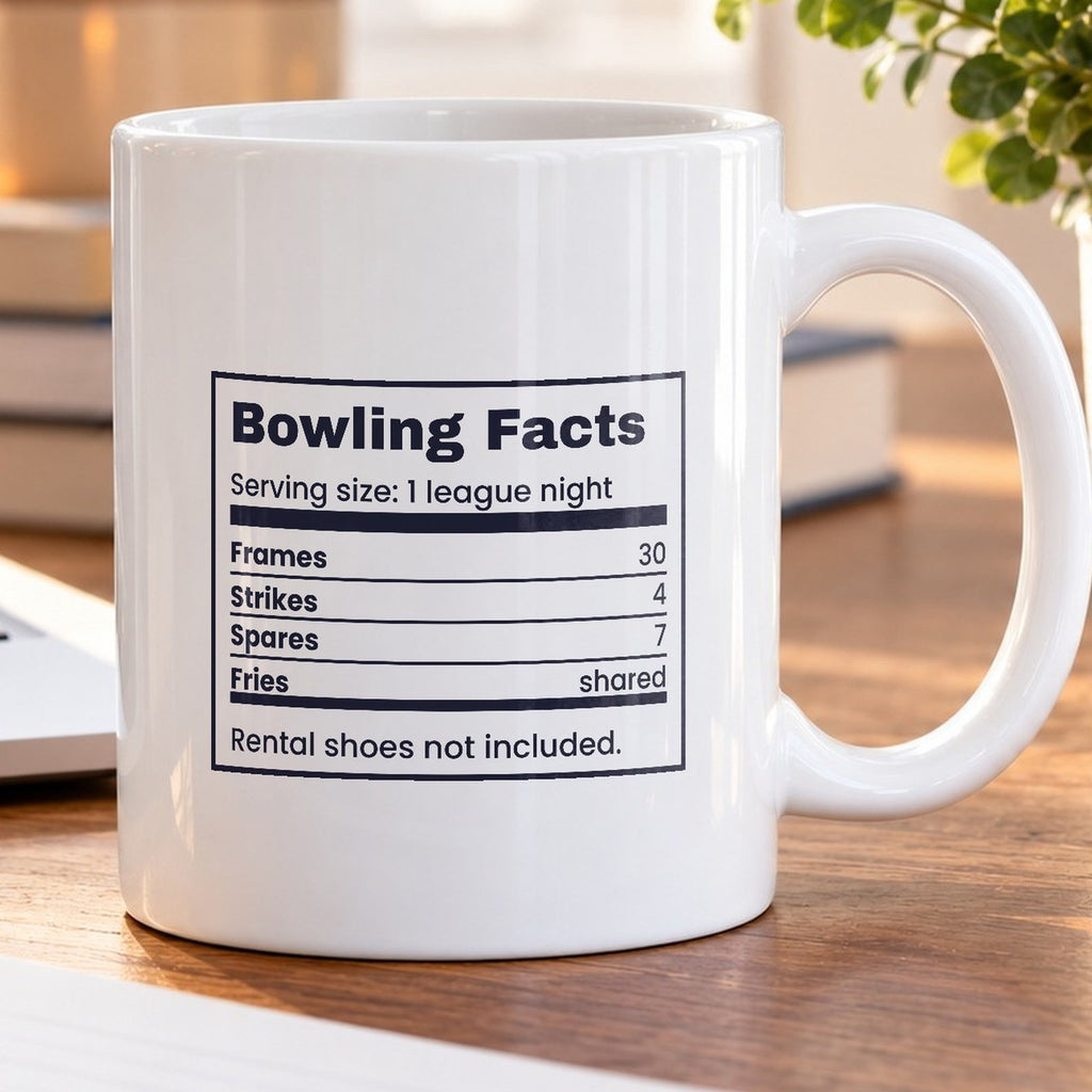 Funny Bowling Coffee Mug Bowling Facts Nutrition Label - photo 5