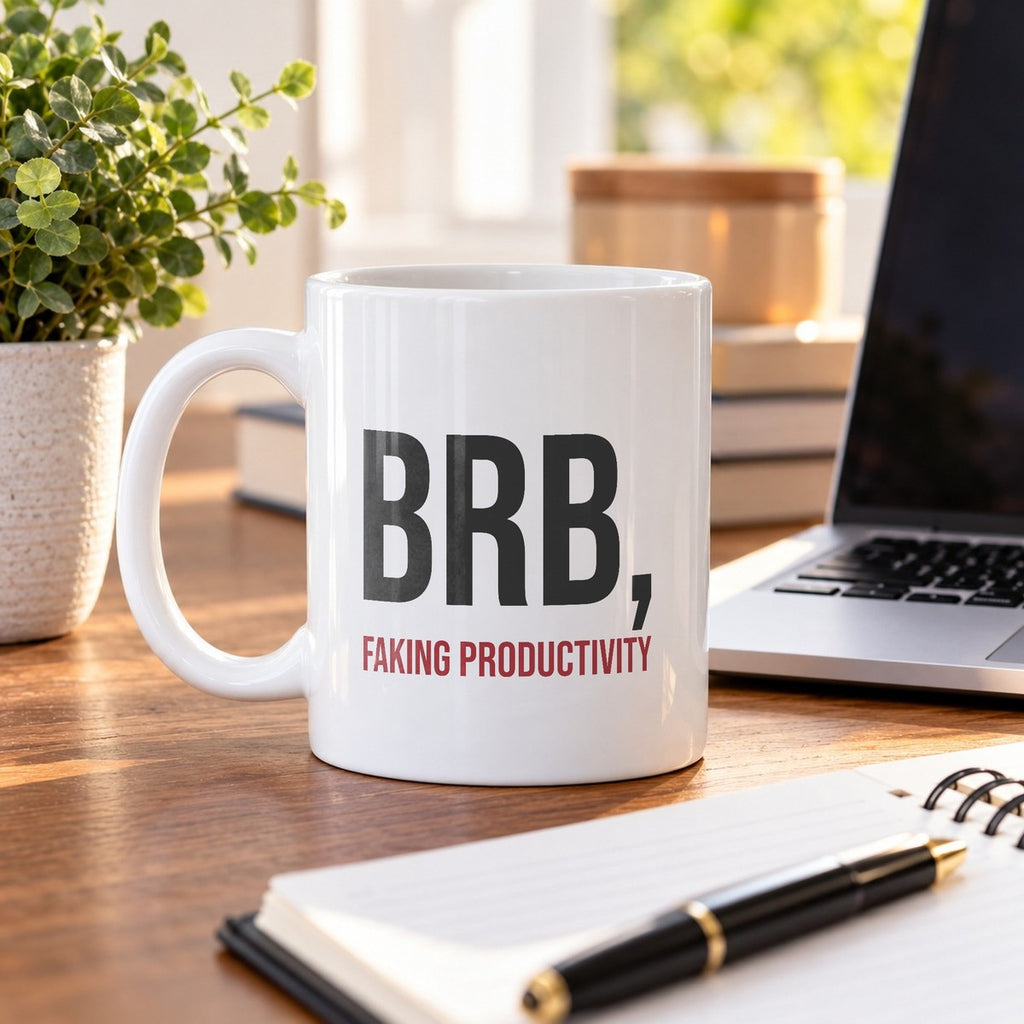Sarcastic Coffee Mug Brb Faking Productivity For Work - photo 4