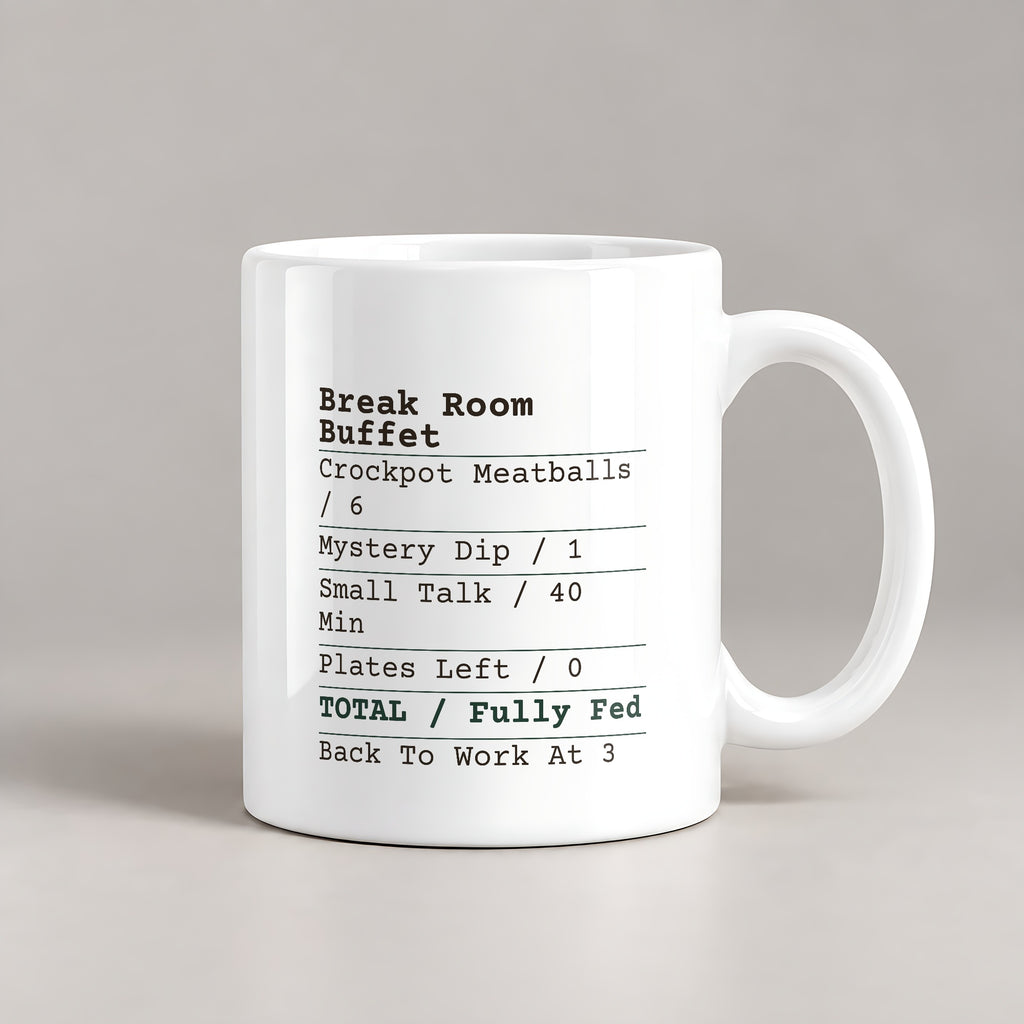 Funny Christmas Coffee Mug Break Room Buffet Receipt For Coworkers - photo 1