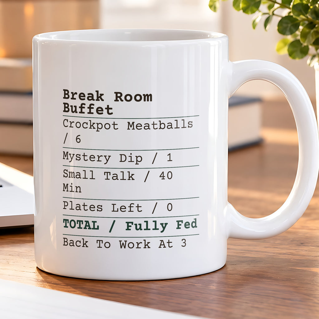 Funny Christmas Coffee Mug Break Room Buffet Receipt For Coworkers - photo 5