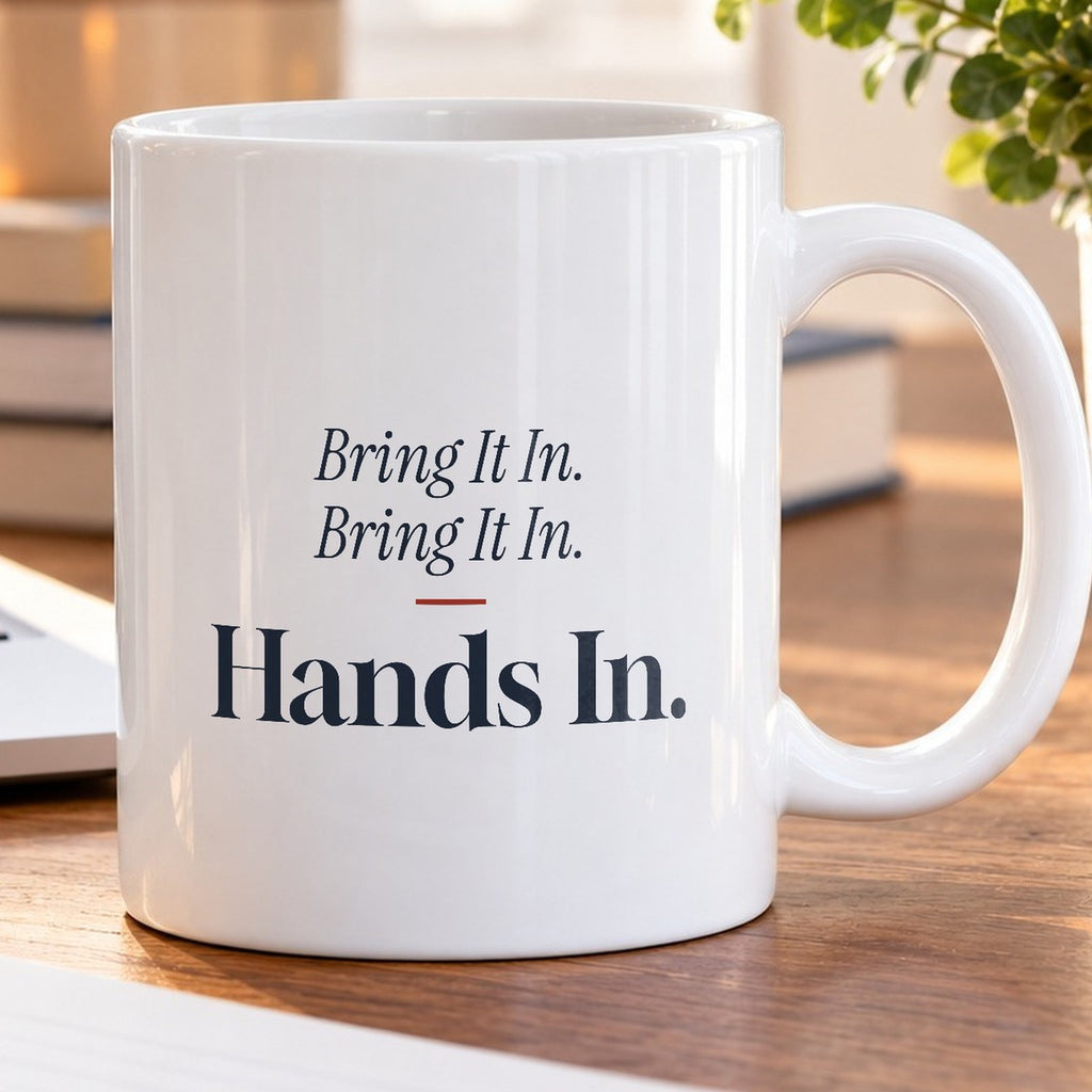 Funny Coach Coffee Mug Bring It In Hands In Retro Huddle Design - photo 5