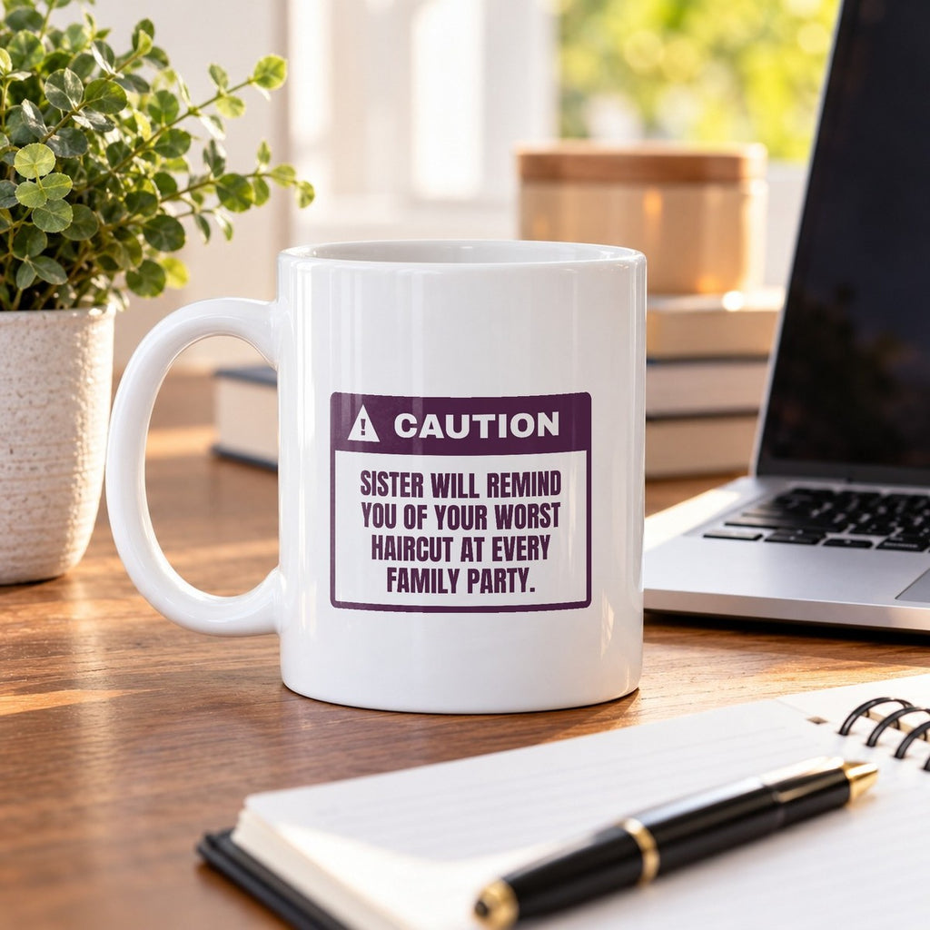 Funny Sister Coffee Mug Brings Up Your Worst Haircut Every Party - photo 4