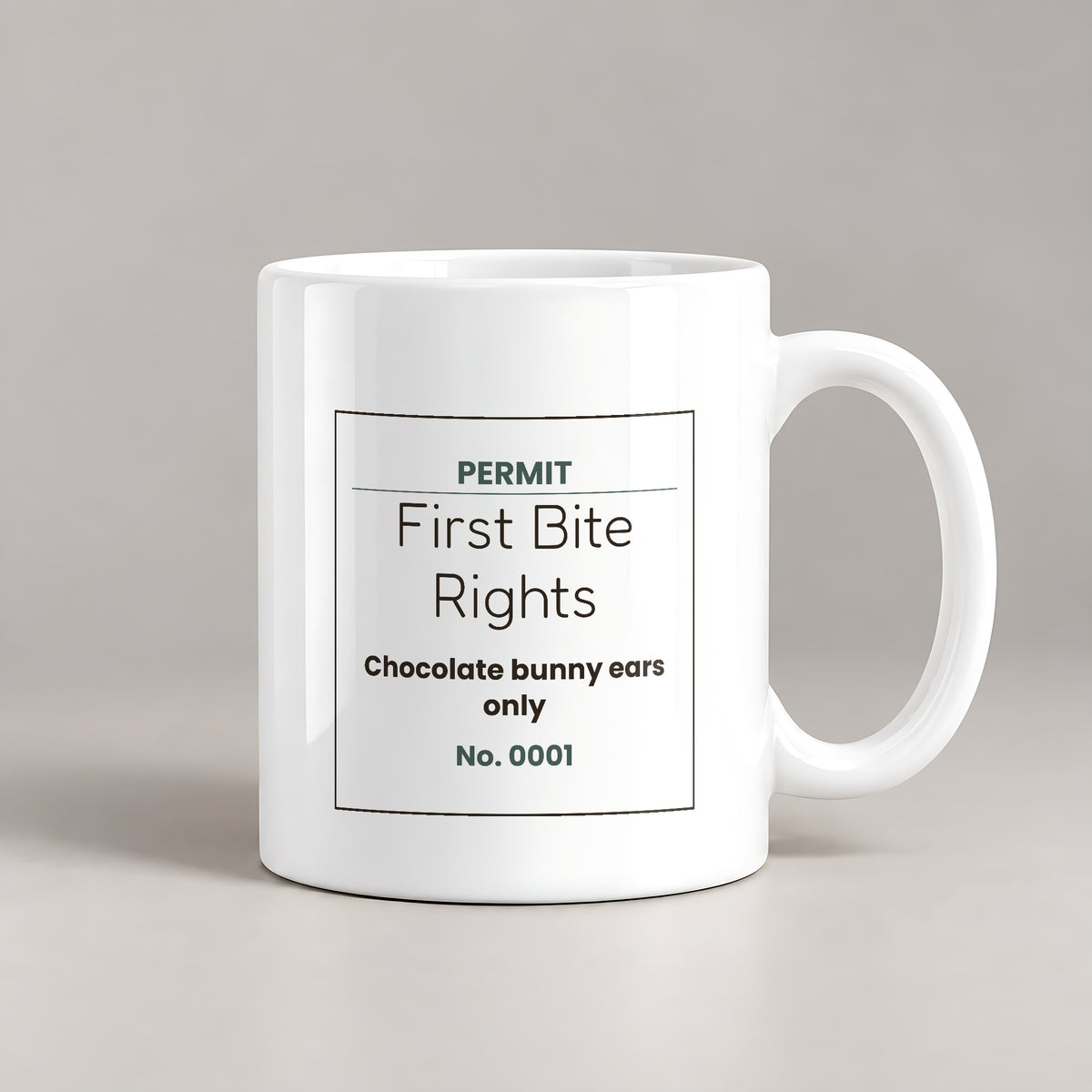 Funny Easter Bunny Ear Permit Coffee Mug For Parents - photo 2