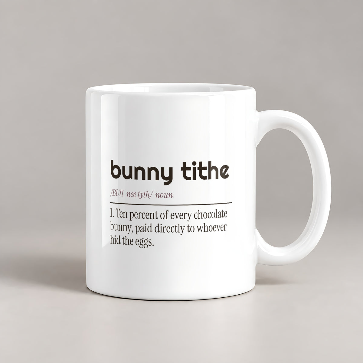Funny Easter Bunny Tithe Coffee Mug For Parents Who Hide Eggs - photo 1