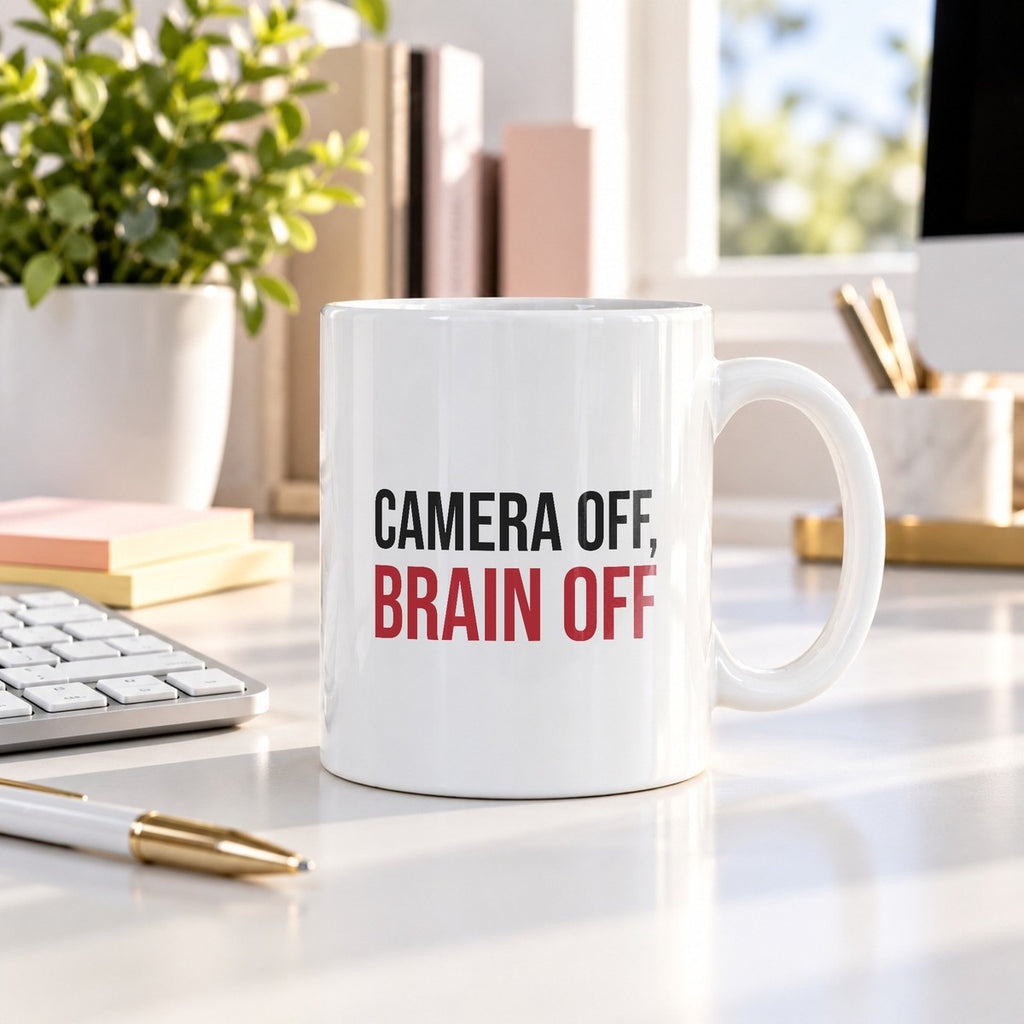 Funny Sarcastic Coffee Mug Camera Off Brain Off For Him Her - photo 3
