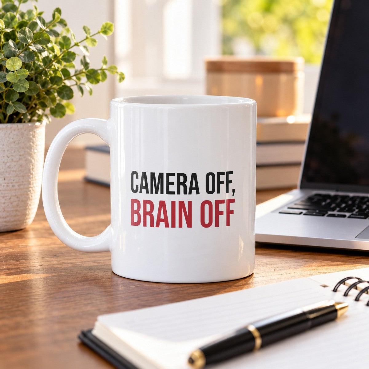 Funny Sarcastic Coffee Mug Camera Off Brain Off For Him Her - photo 4