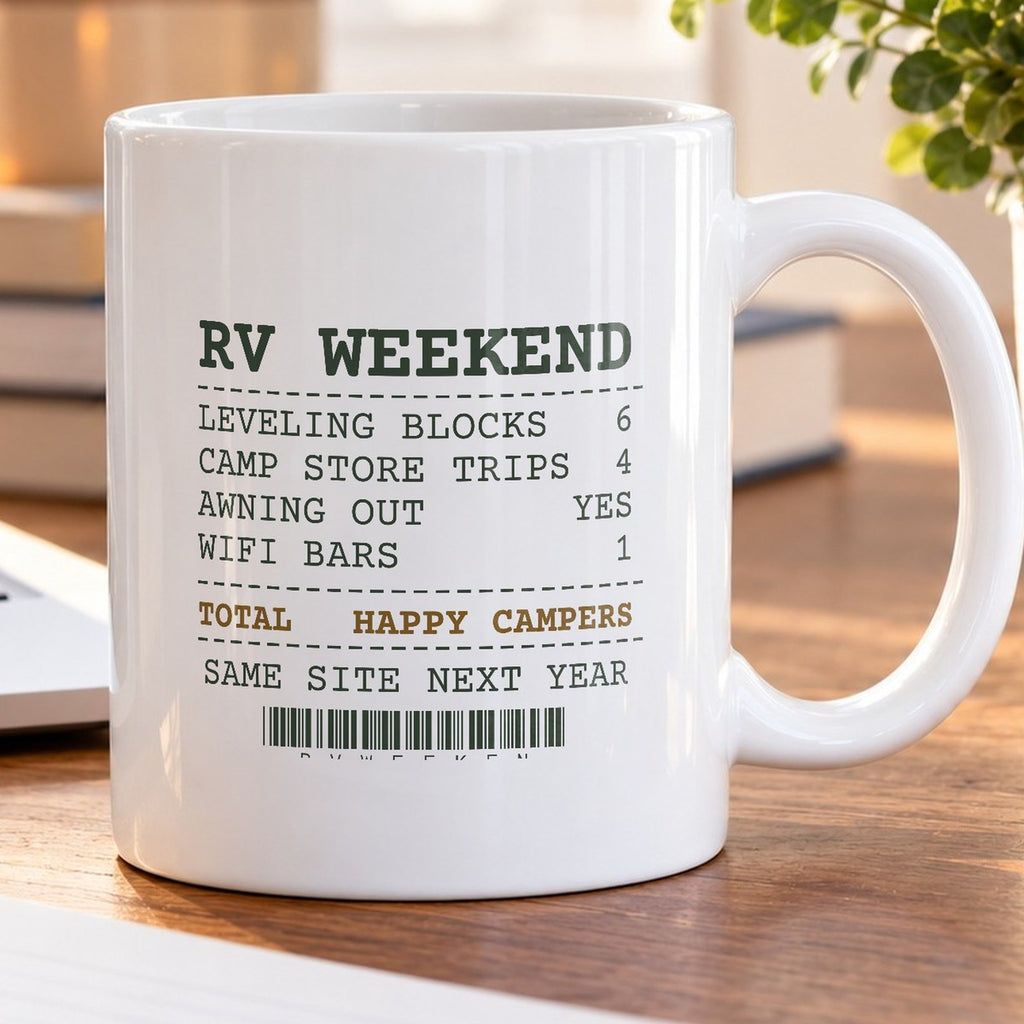 Funny RV Coffee Mug Camp Store Trips 4 Wifi Bars 1 Receipt - photo 5