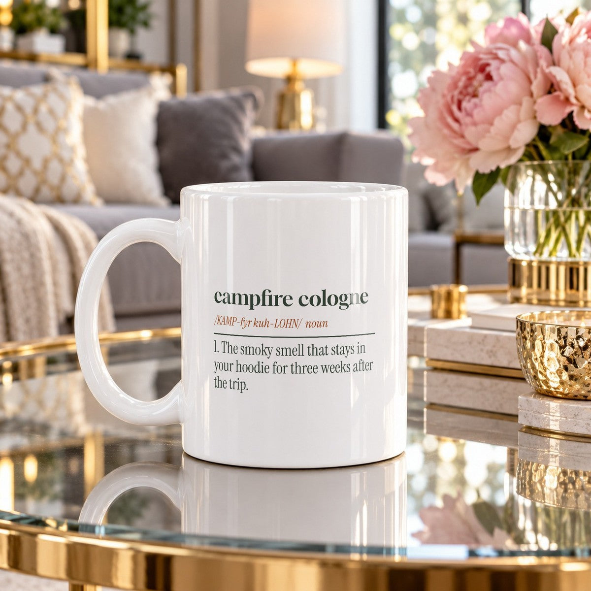 Funny Camping Coffee Mug Campfire Cologne Dictionary Definition - photo 4