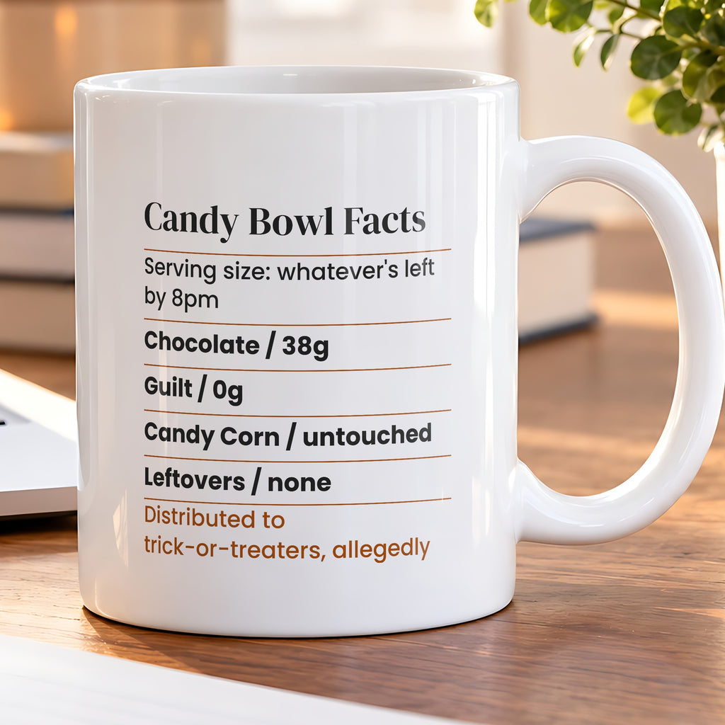 Funny Halloween Coffee Mug Candy Bowl Nutrition Facts For Candy Lovers - photo 5