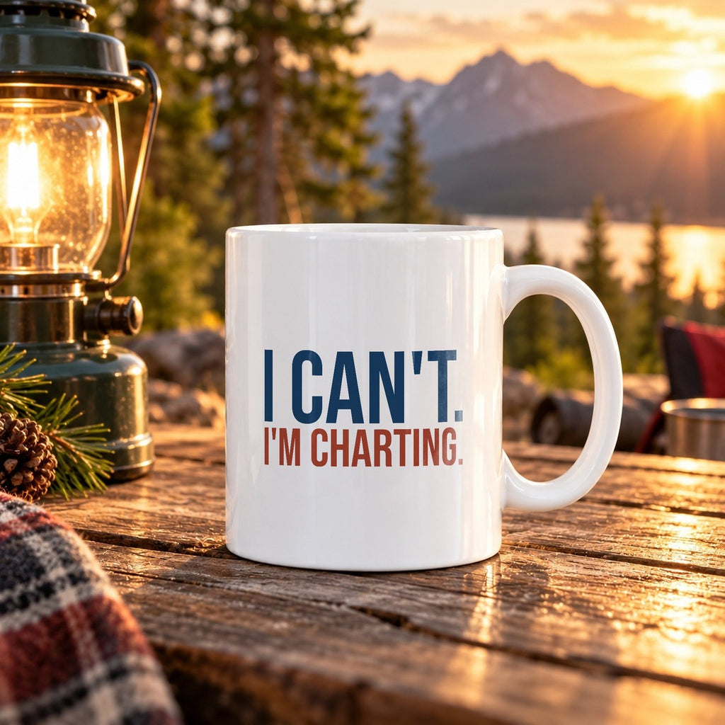 Funny Nurse Coffee Mug I Can't I'm Charting For Nurses - photo 2