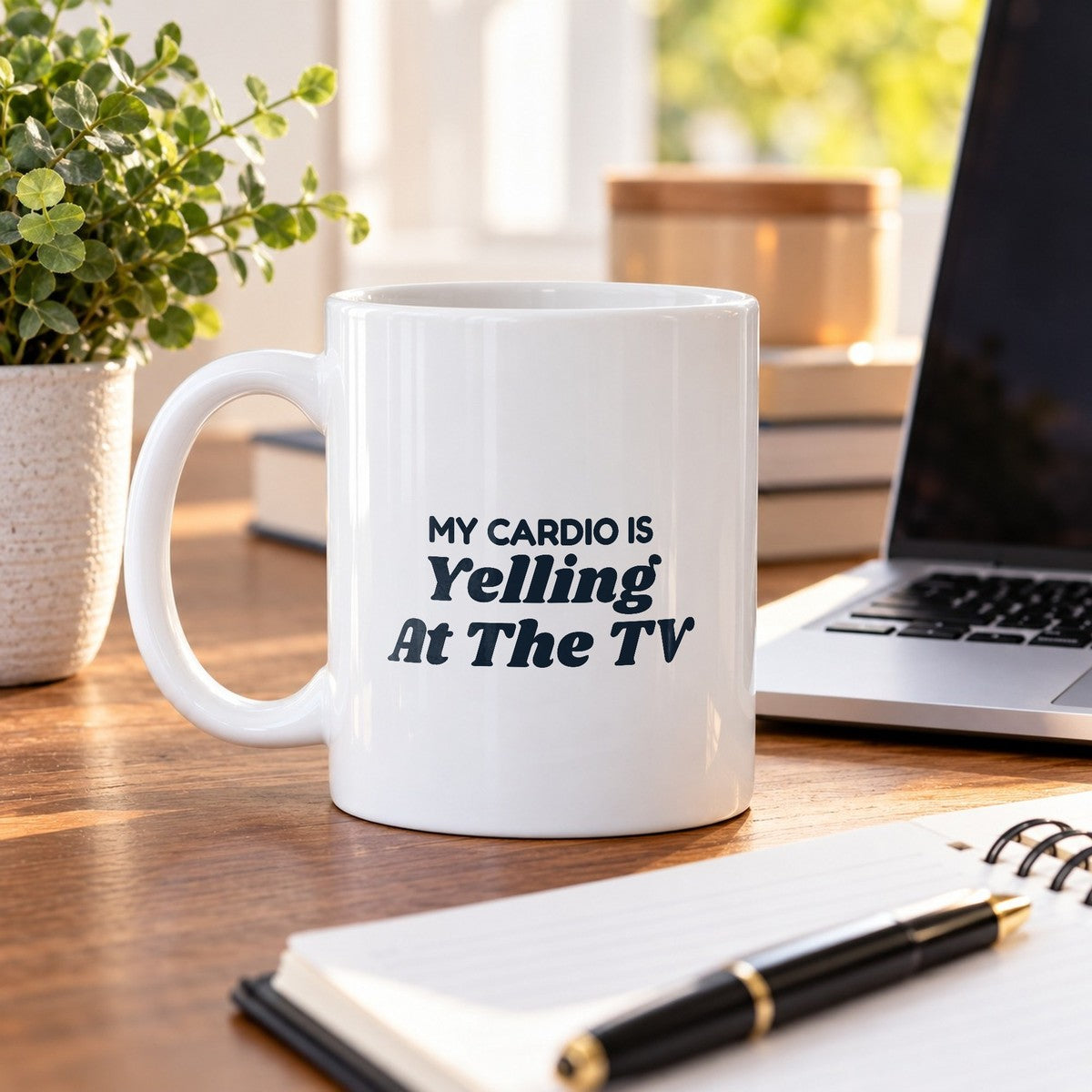 Funny Dad Mug My Cardio Is Yelling At The TV - photo 4