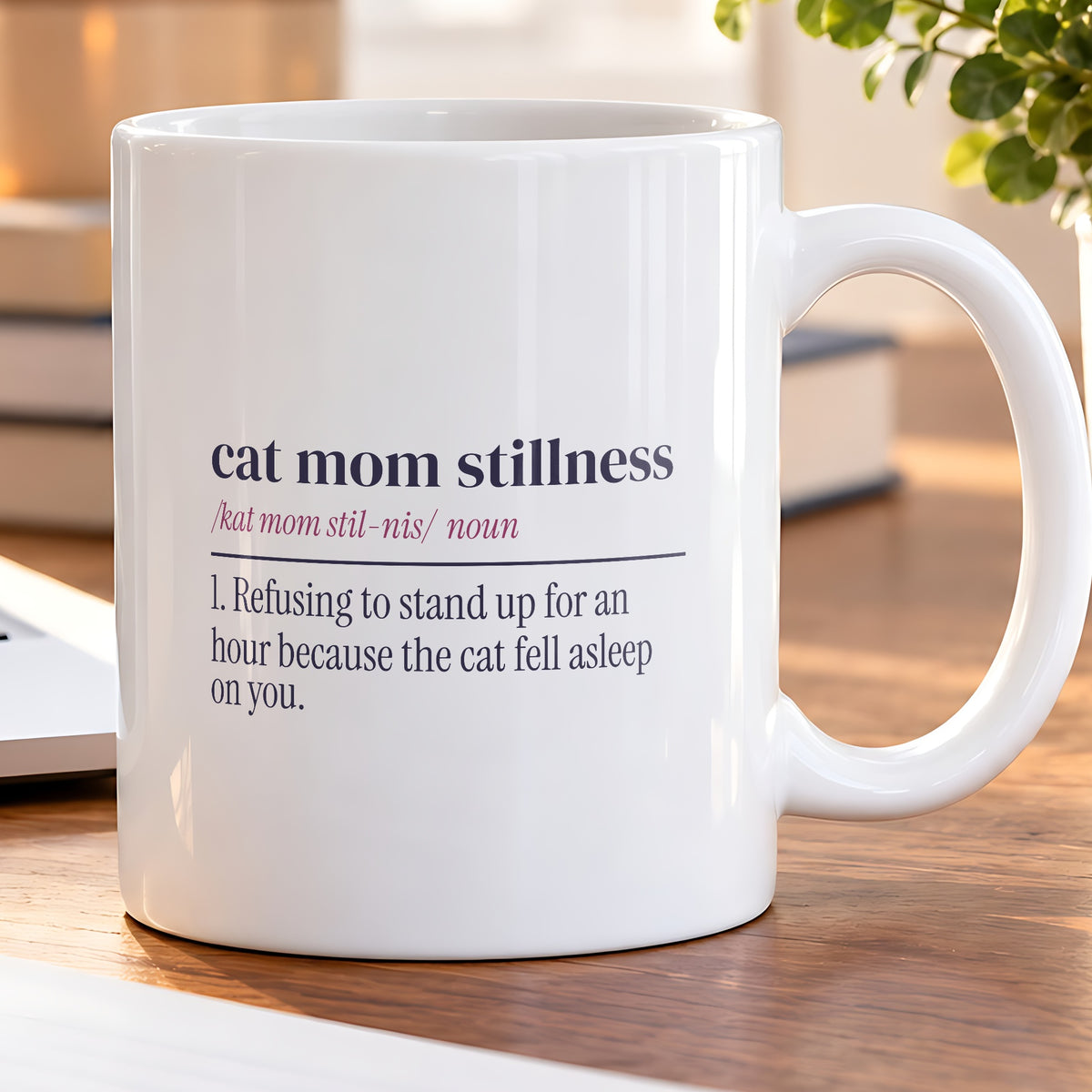 Funny Cat Mom Mother's Day Coffee Mug Cat Mom Stillness Dictionary - photo 5