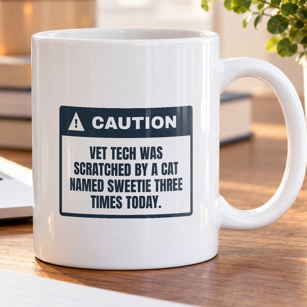 Funny Vet Tech Coffee Mug The Cat Named Sweetie Got Me Again - photo 5