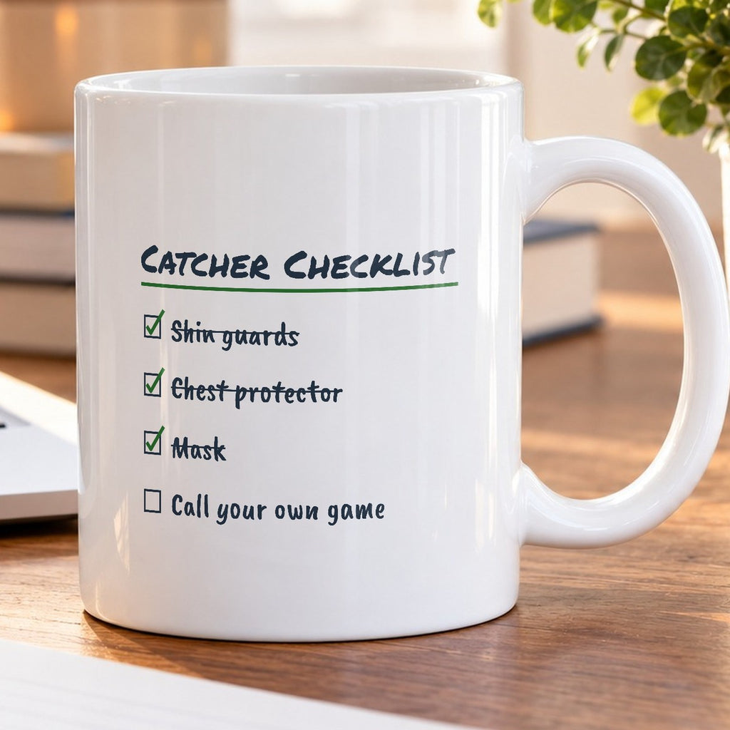 Softball Catcher Coffee Mug Catcher Checklist - photo 5