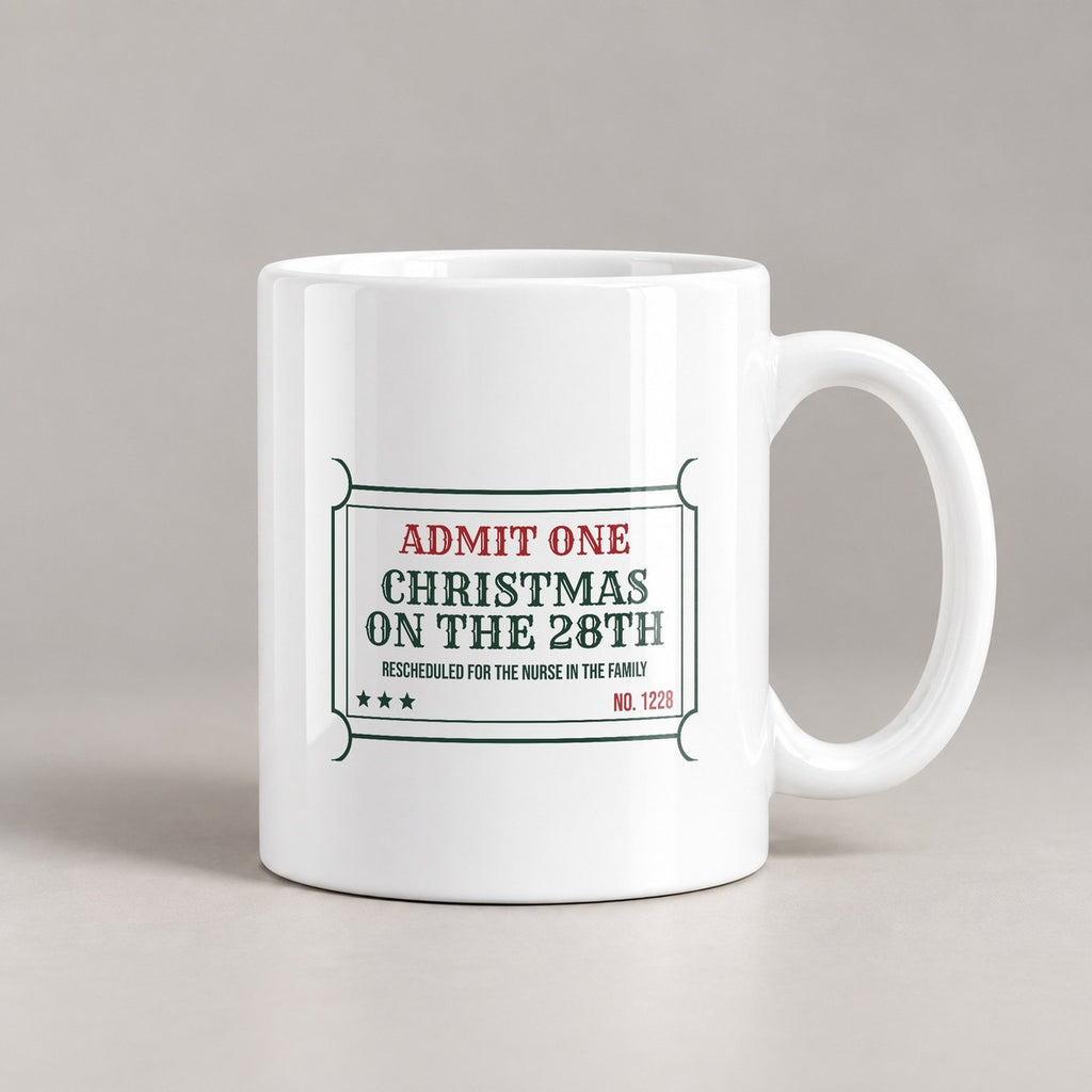 Funny Christmas Nurse Coffee Mug Celebrating Christmas On The 28th - photo 1