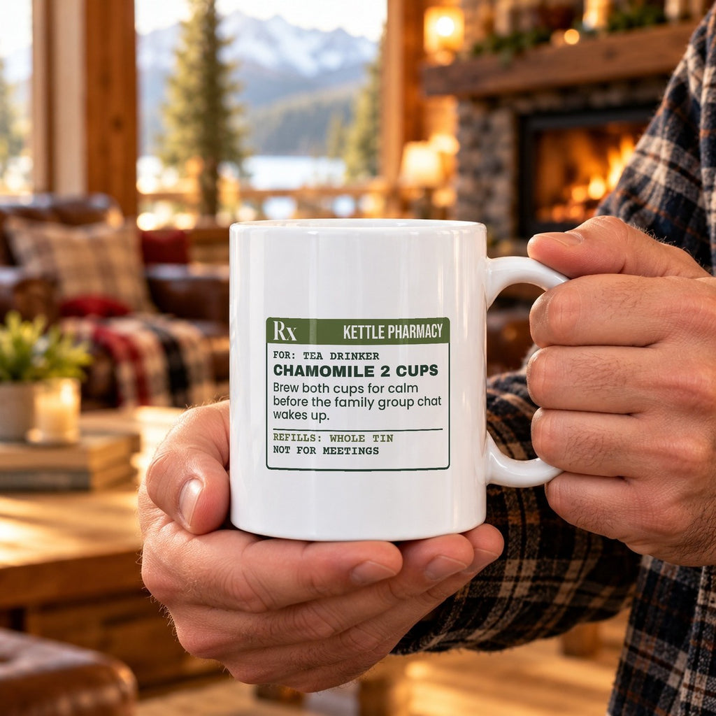 Funny Tea Lover Coffee Mug Chamomile 2 Cups Prescription For Tea Drinkers - photo 2