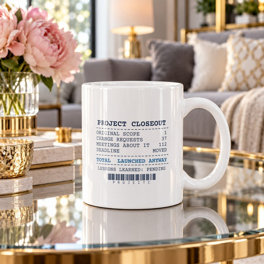 Funny Project Manager Coffee Mug Project Closeout Receipt For Coworkers - photo 2