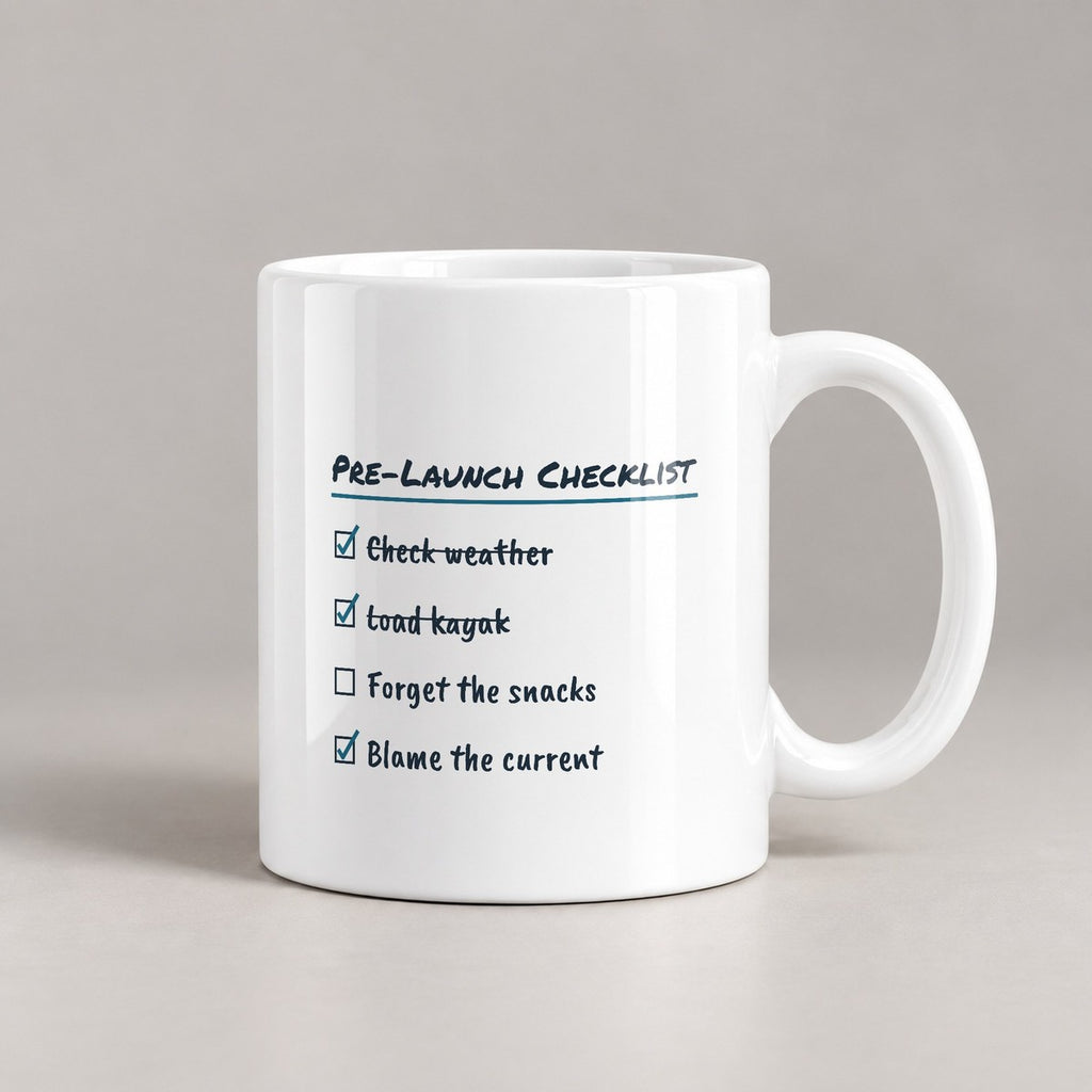 Kayaking Coffee Mug Forget The Snacks Blame The Current - photo 1