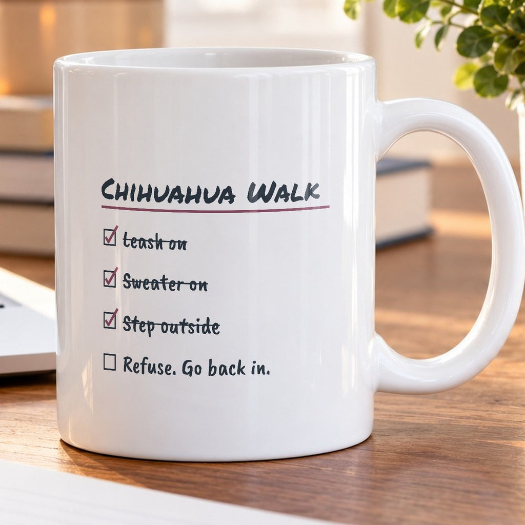 Funny Chihuahua Mug Sweater On Step Out Refuse Walk Checklist - photo 5