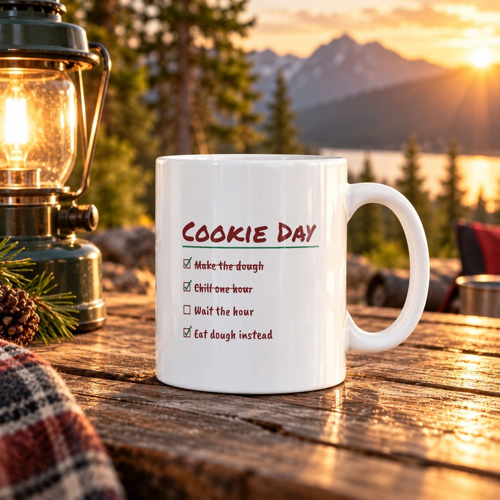 Funny Christmas Baking Coffee Mug Chill One Hour Eat Dough Instead - photo 2