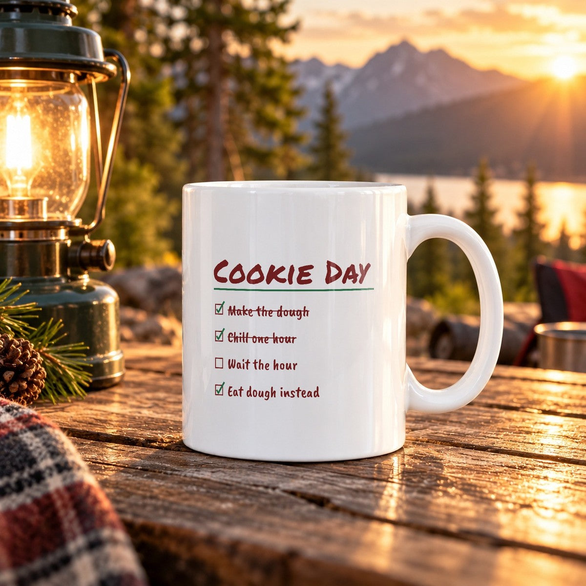 Funny Christmas Baking Coffee Mug Chill One Hour Eat Dough Instead - photo 2