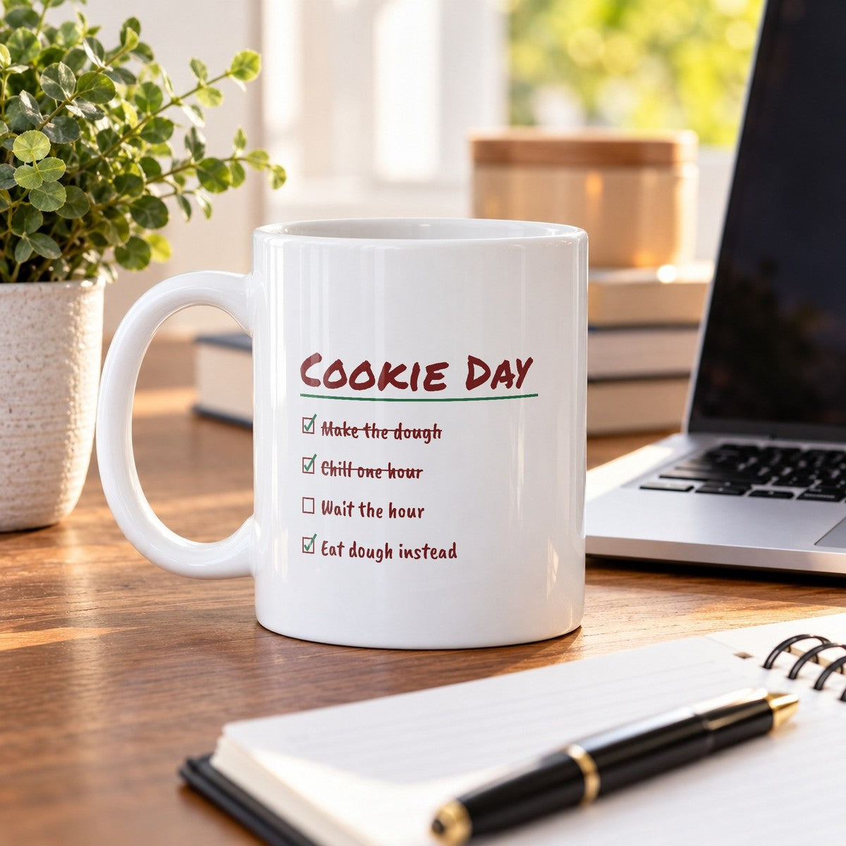 Funny Christmas Baking Coffee Mug Chill One Hour Eat Dough Instead - photo 4