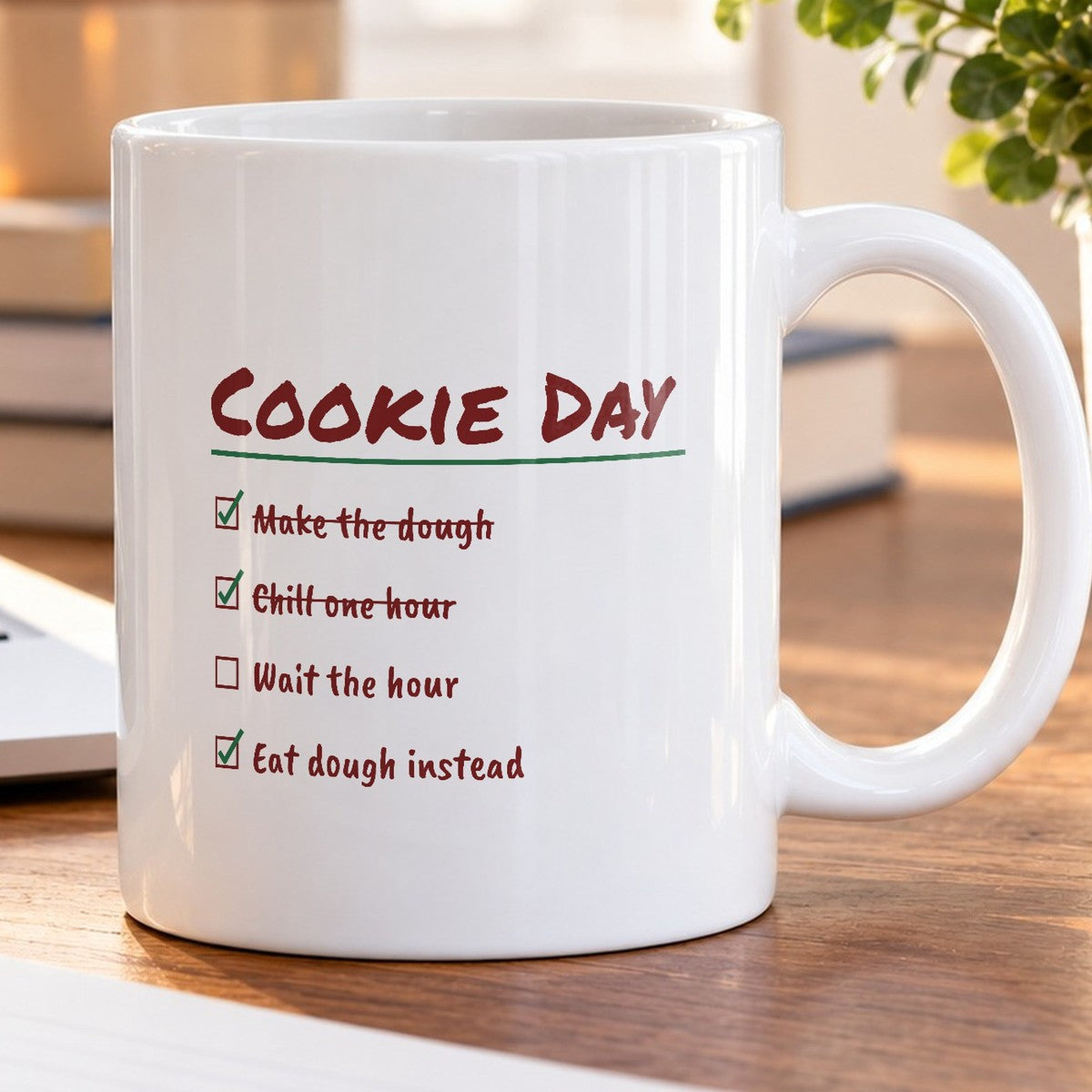 Funny Christmas Baking Coffee Mug Chill One Hour Eat Dough Instead - photo 5