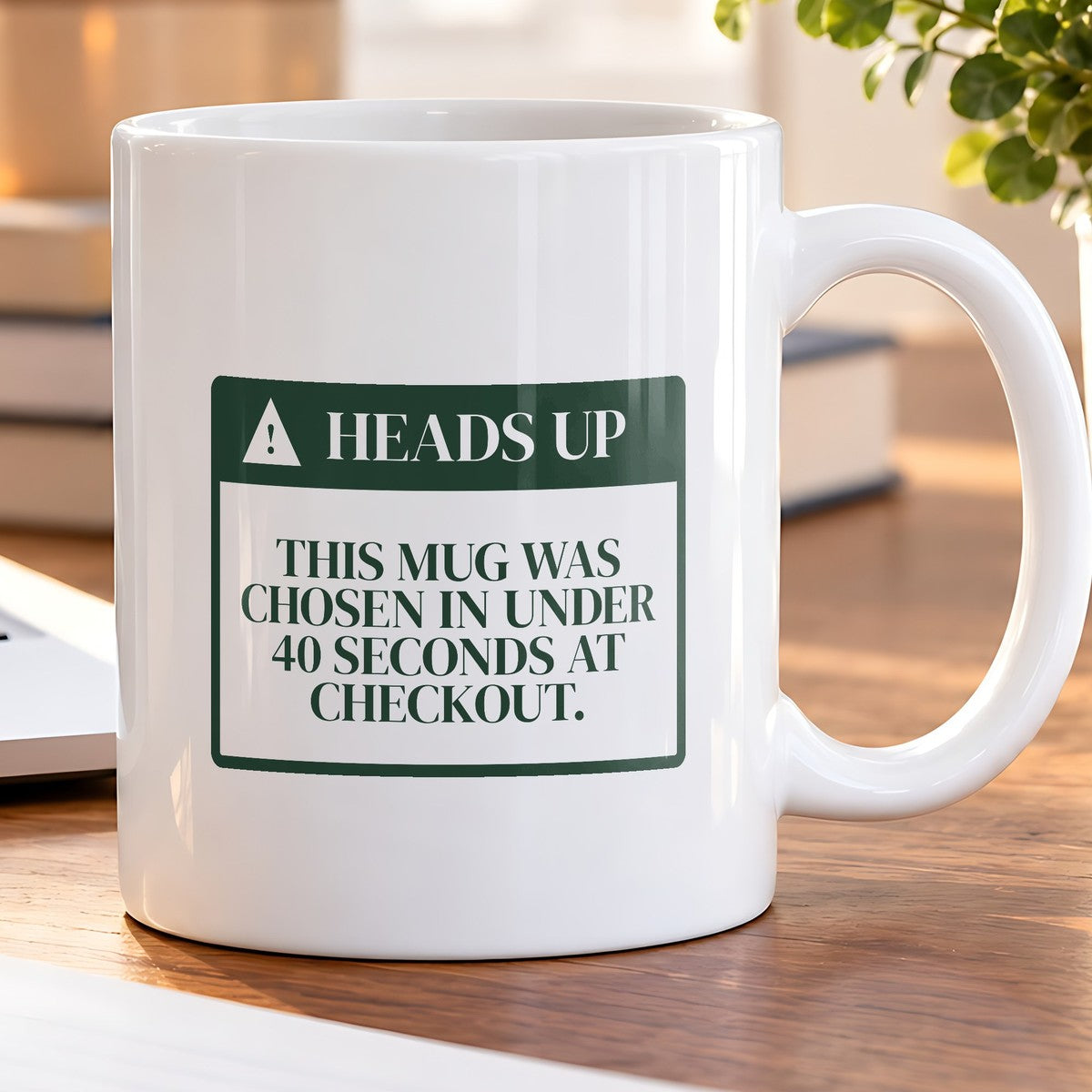 Funny White Elephant Coffee Mug Chosen In 40 Seconds Warning Label - photo 5