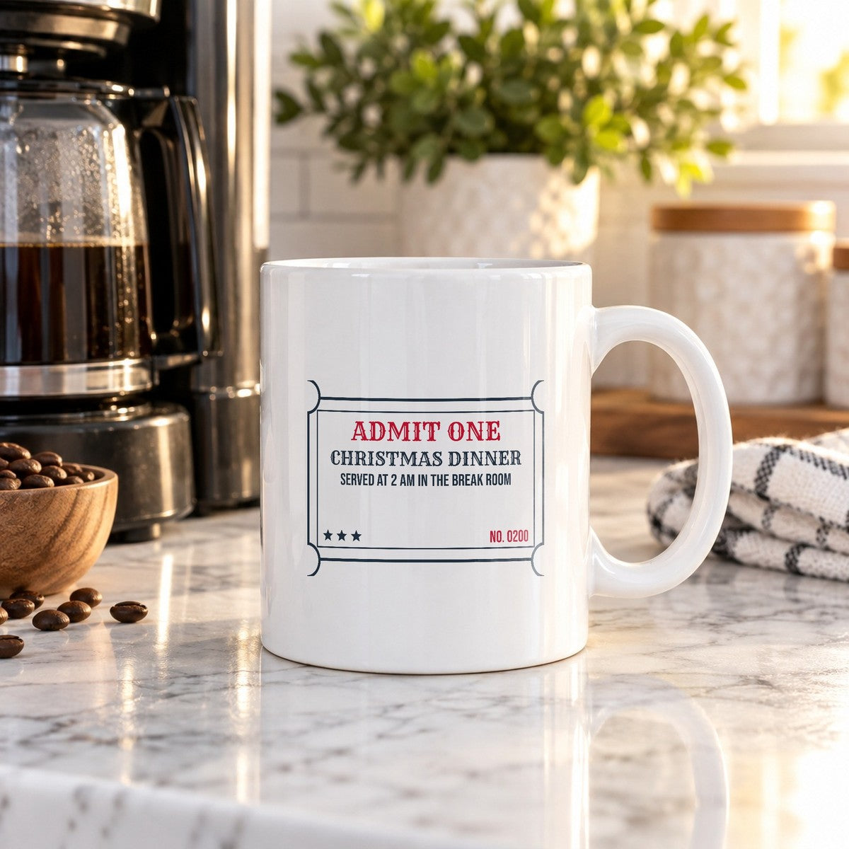 Funny Christmas Nurse Coffee Mug Christmas Dinner 2 AM In The Break Room - photo 3