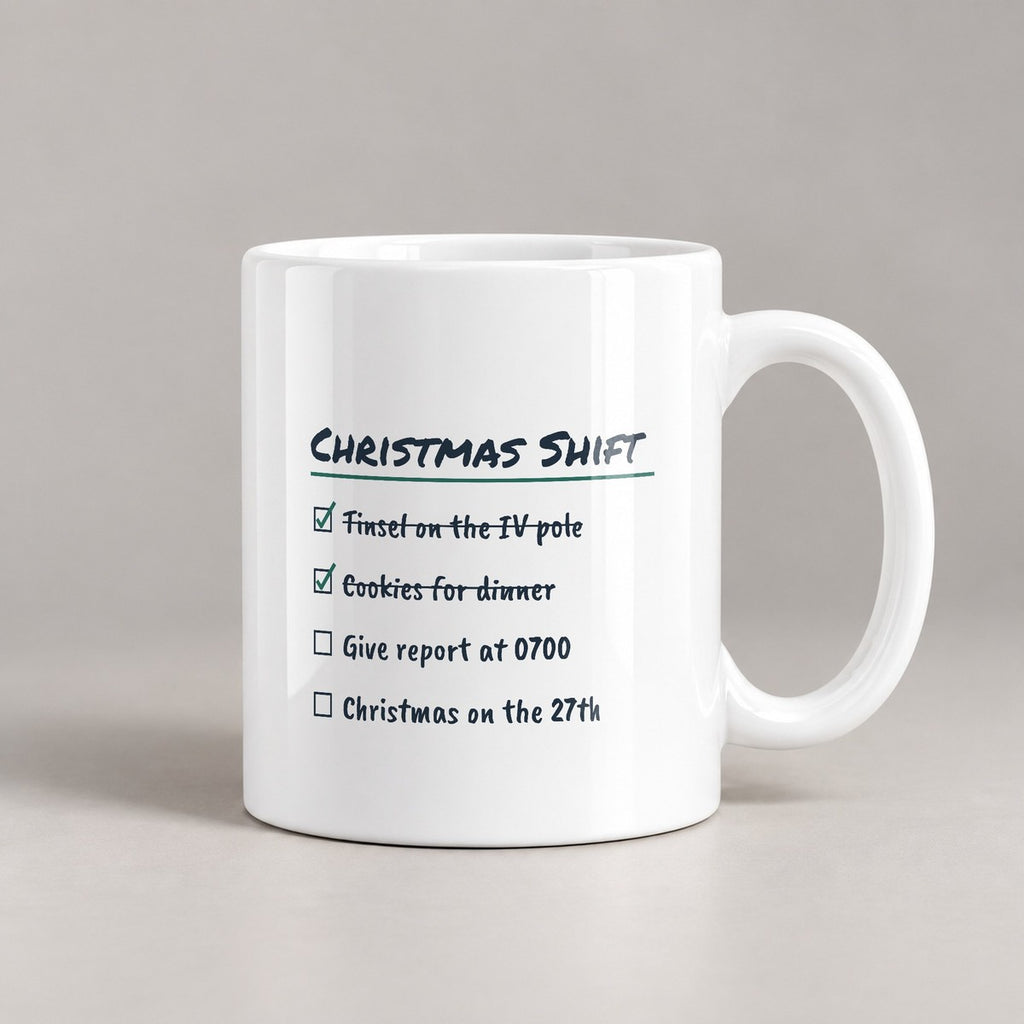 Funny Christmas Nurse Coffee Mug Christmas Shift Checklist - photo 3
