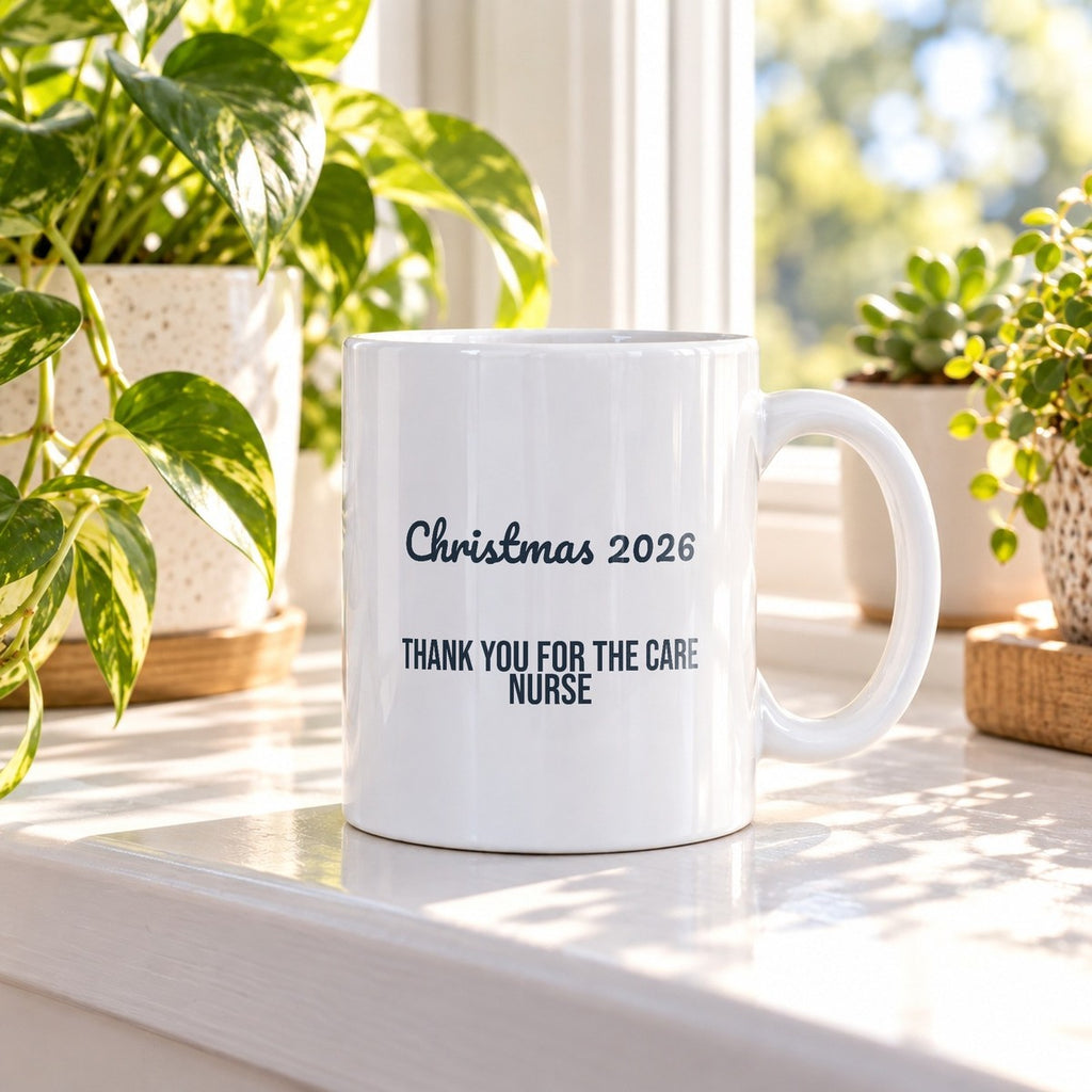 Nurse Christmas 2026 Coffee Mug Thank You For The Care Script - photo 2